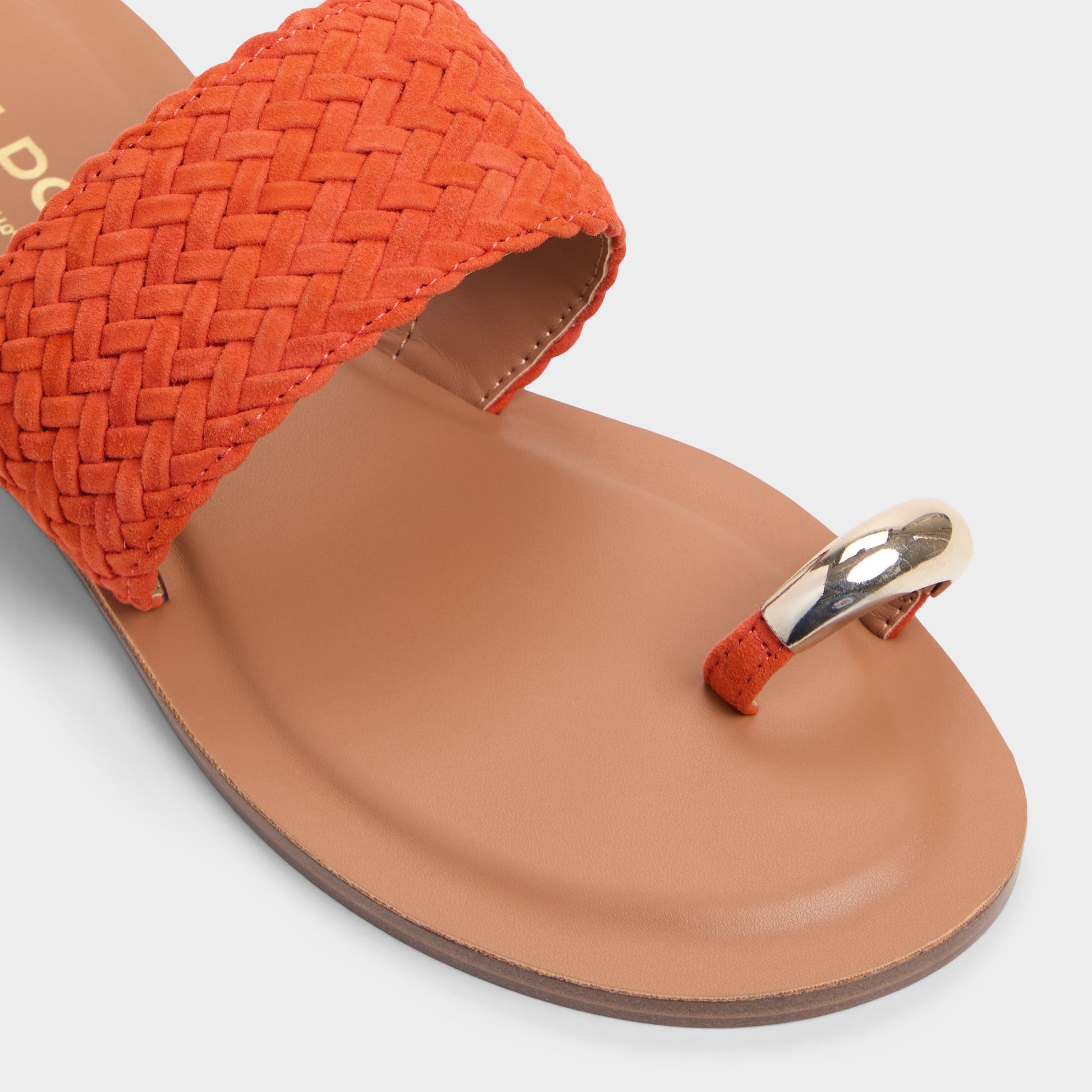 Close-up of the Medium Red Beachwalk Slide sandal