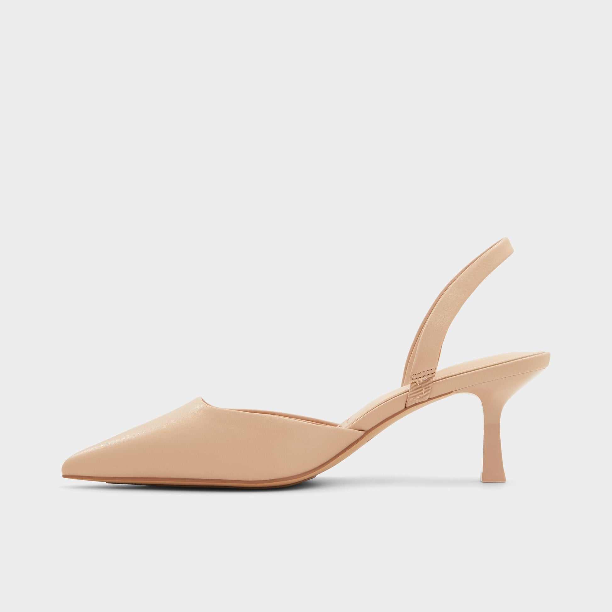 Side view of Other Beige Gavedessi Slingback heel