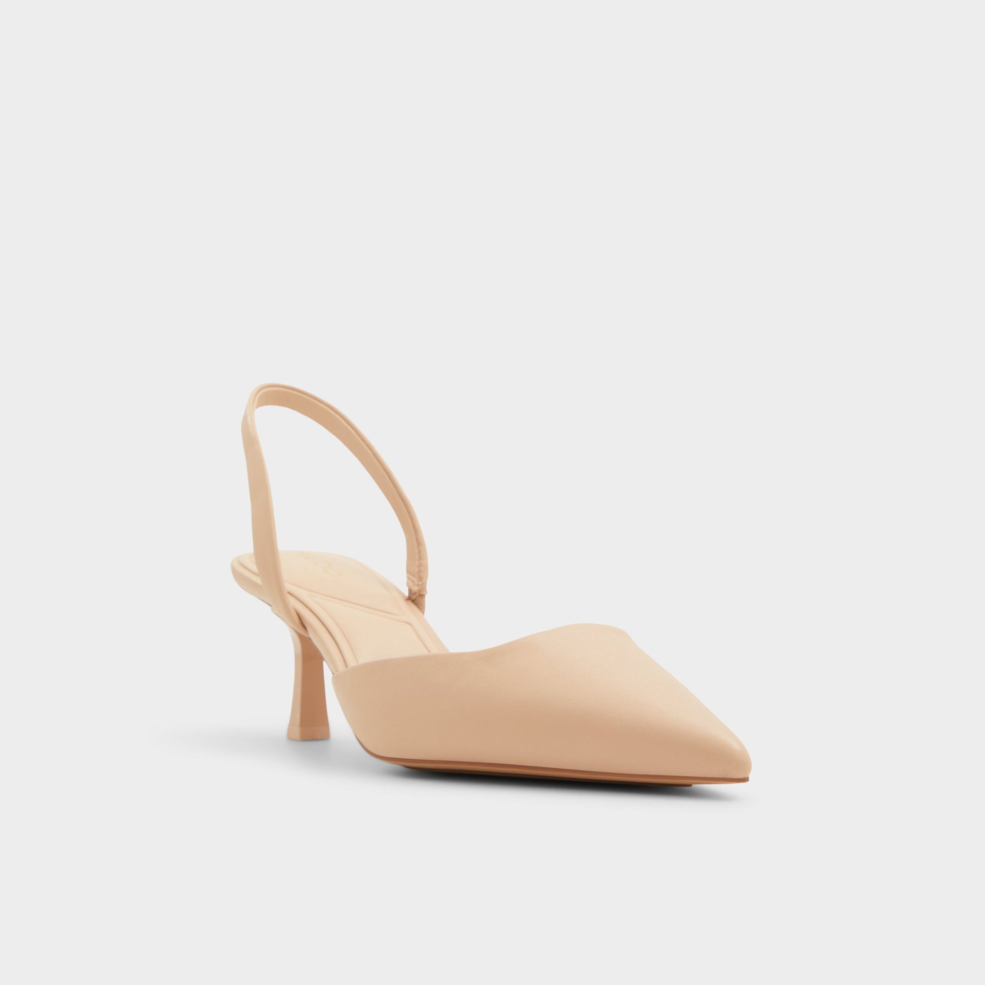 Three-quarter angle of Other Beige Gavedessi Slingback heel's front side