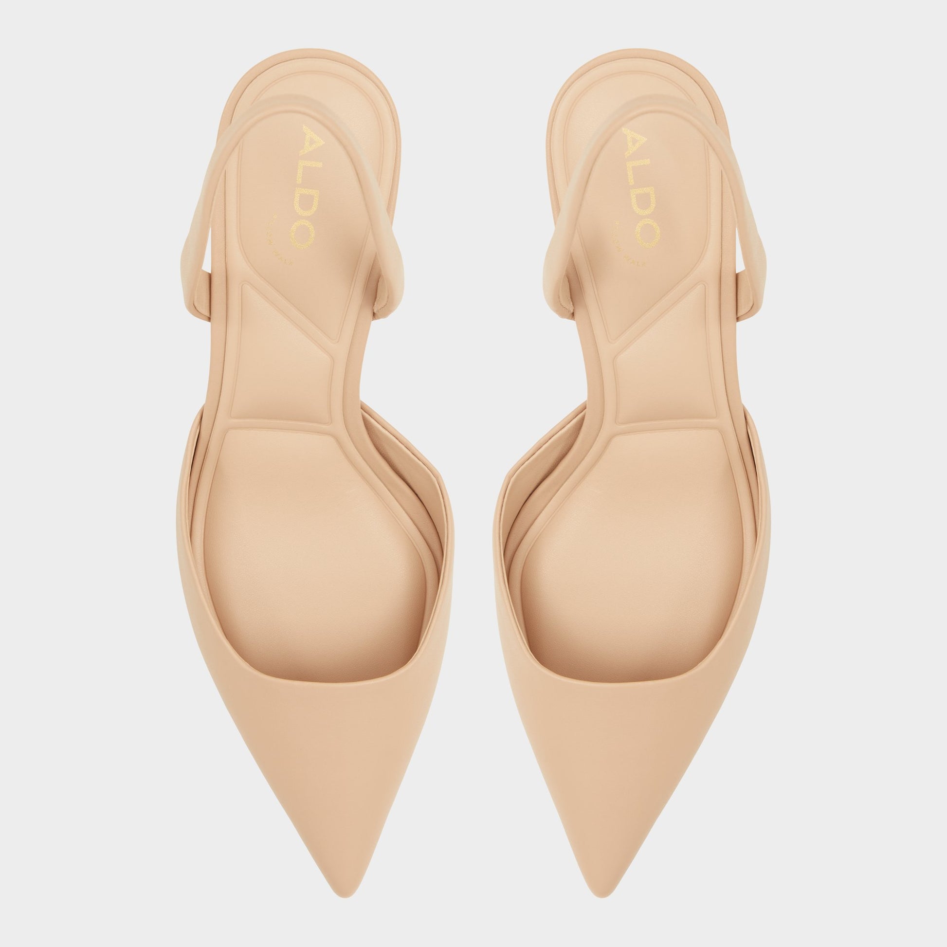 Top-down view of the Other Beige Gavedessi Slingback heel