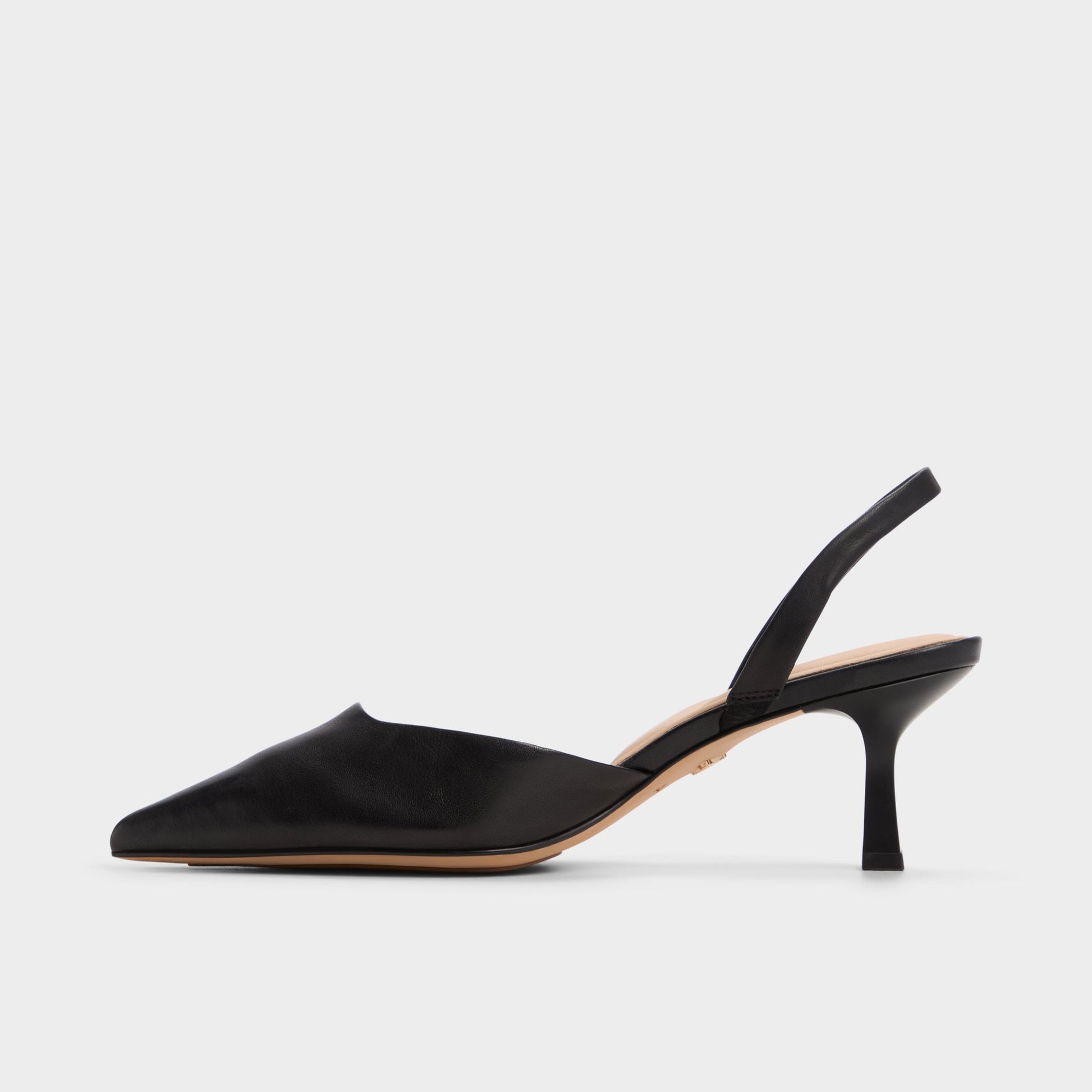 Side view of Other black Gavedessi Slingback heel