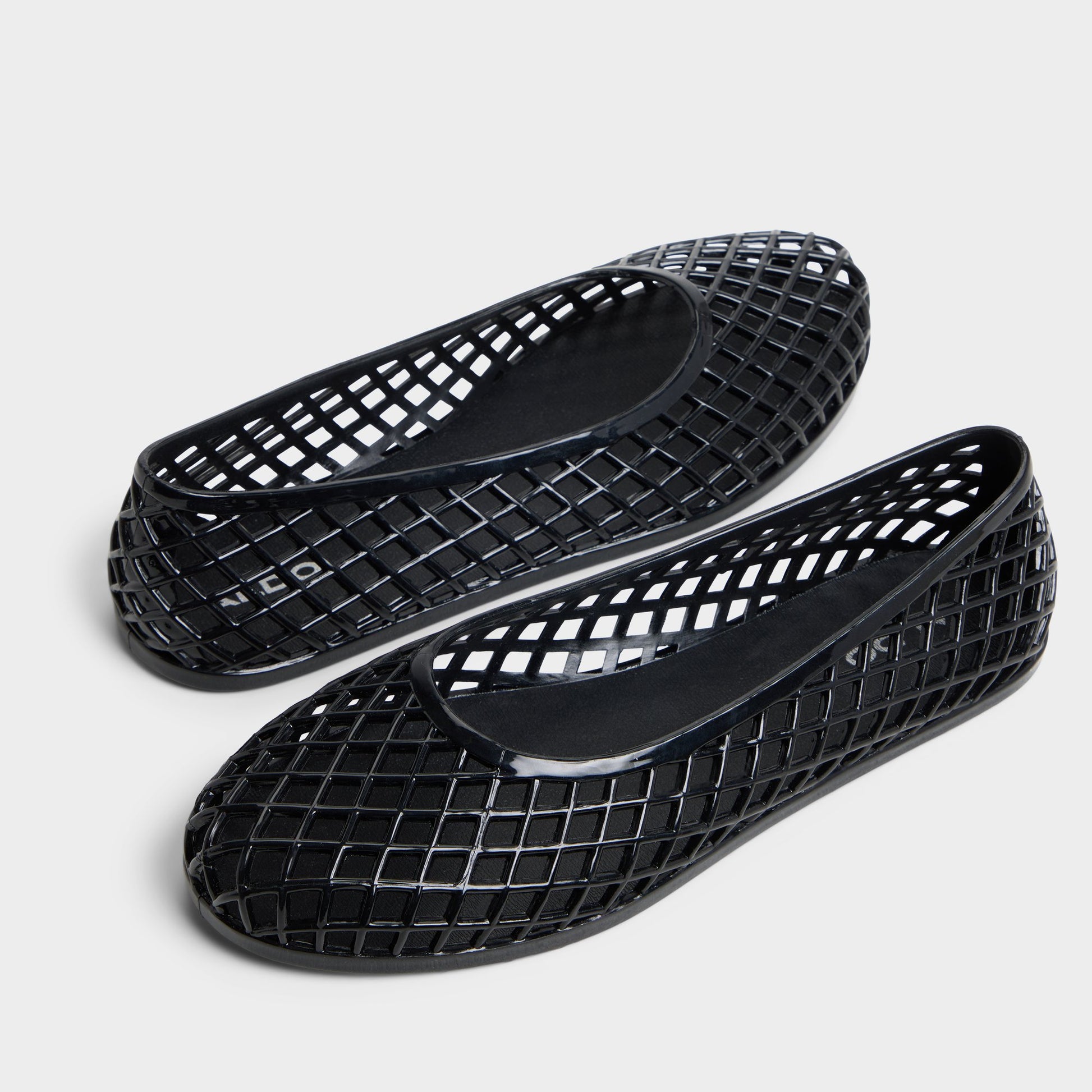 Main View of Black Dwaoria Jelly flats for Womens