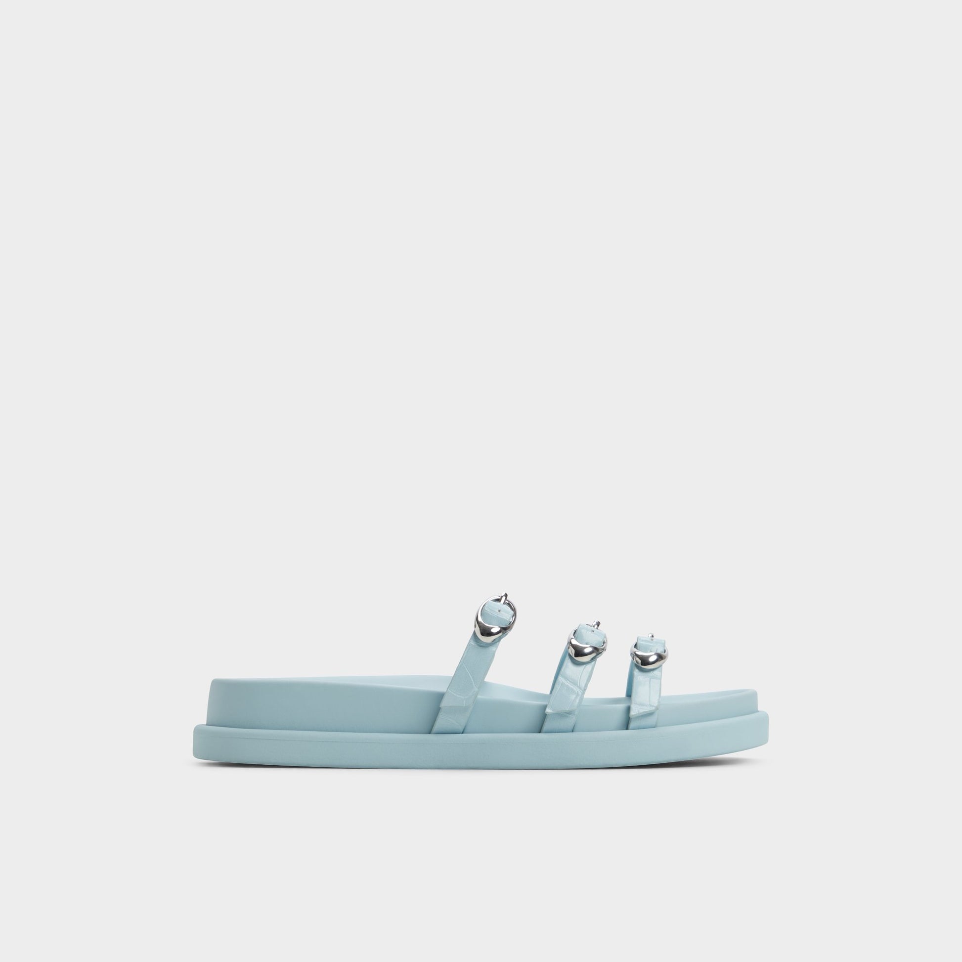 Main View of Pastel Blue Zephyra Footbed sandal for Womens