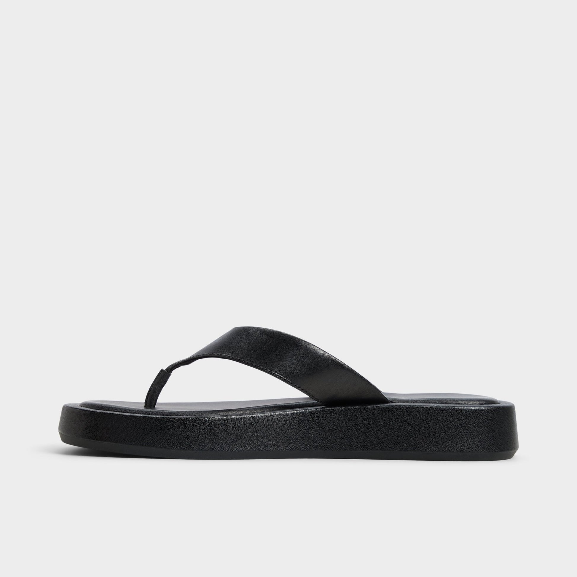 Side view of Black Grettle Flip flop