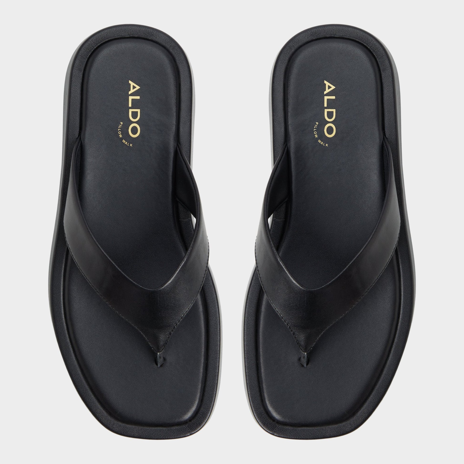 Top-down view of the Black Grettle Flip flop