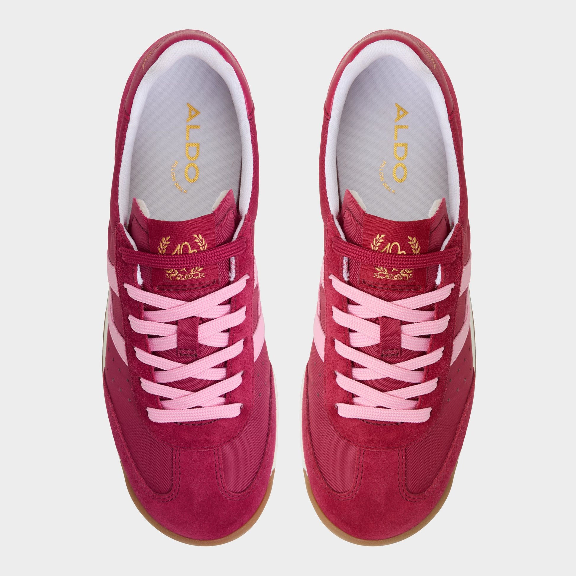 Top-down view of the Dark Pink Stepcount Jogger sneaker