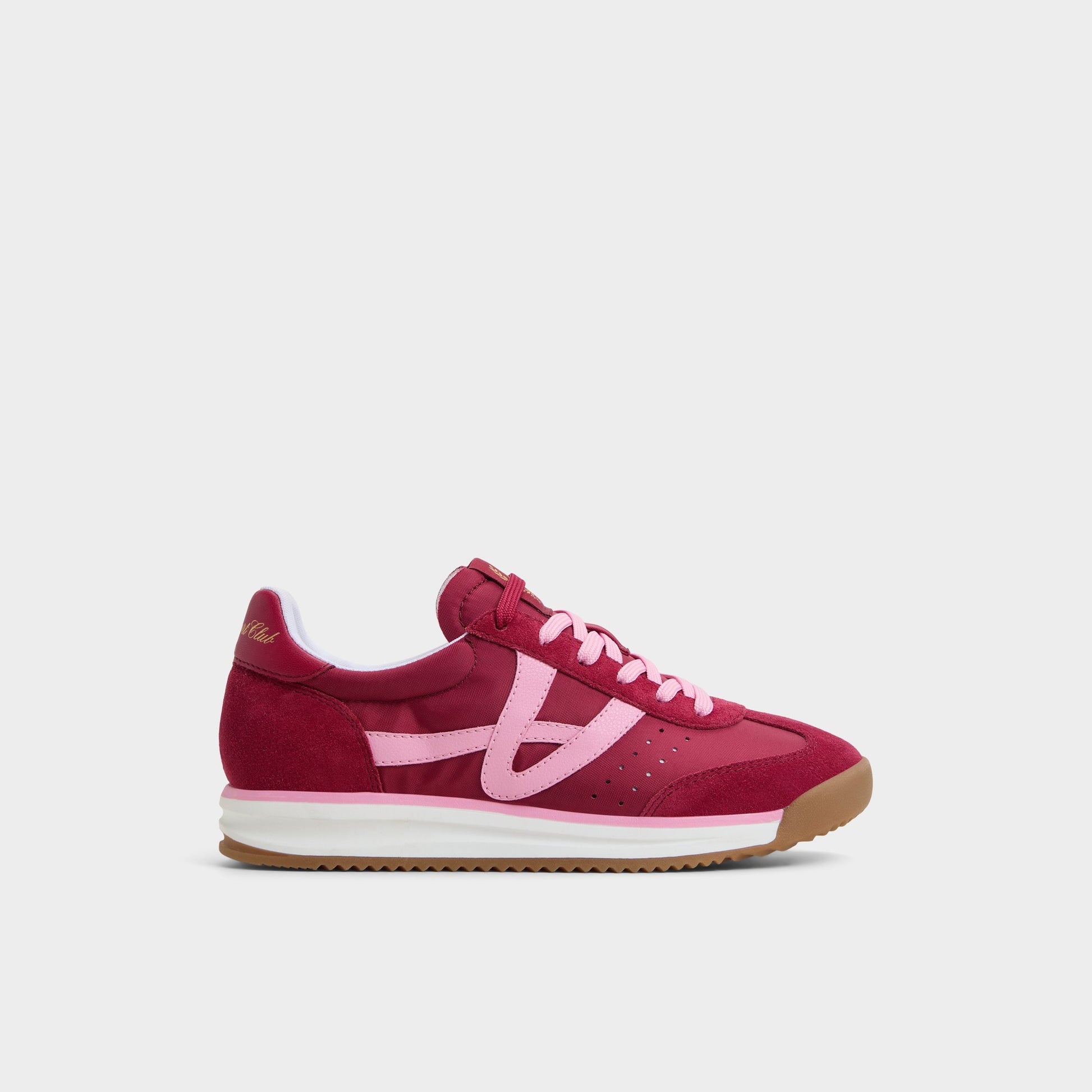 Main View of Dark Pink Stepcount Jogger sneaker for Womens