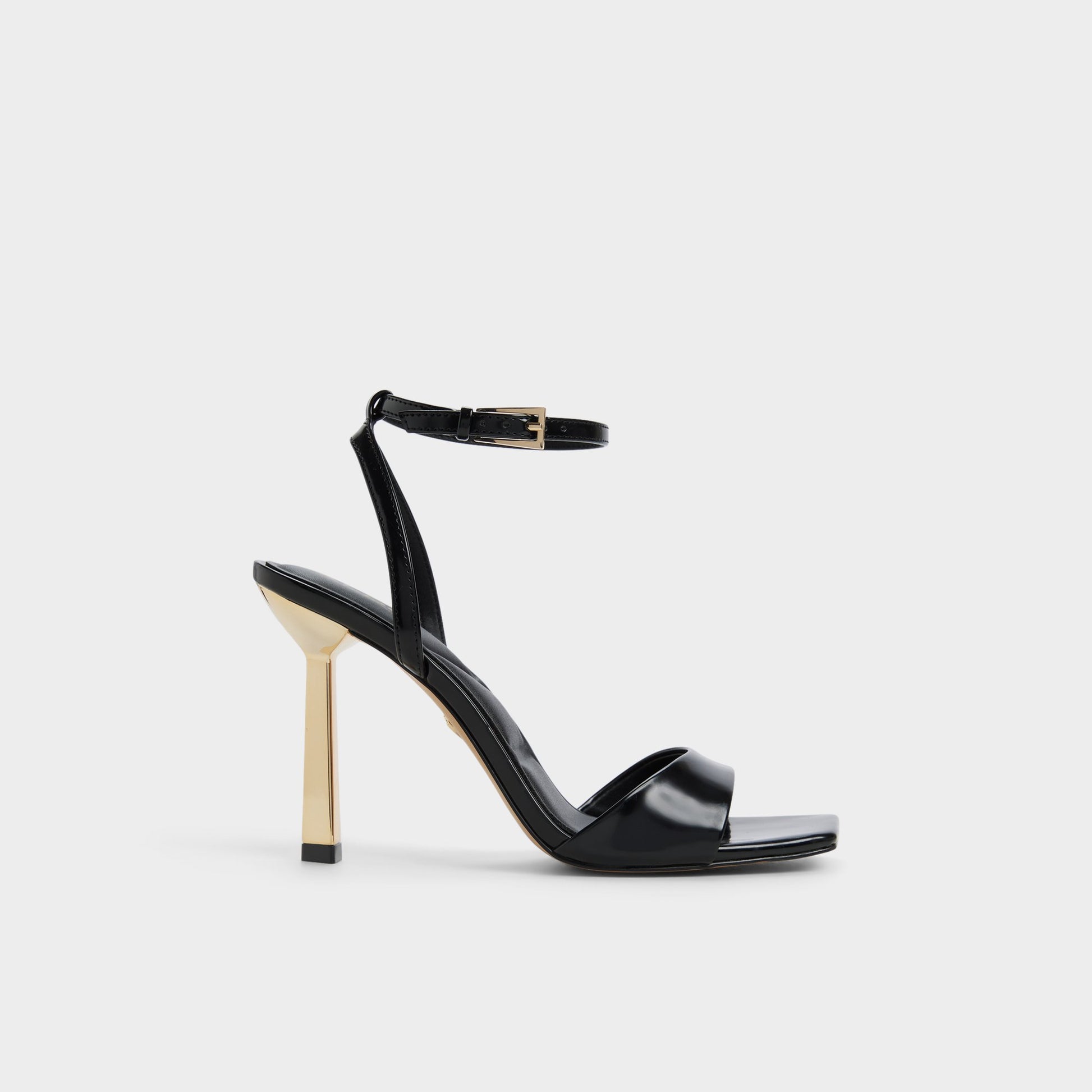 Main View of Black Illustrious Strappy heeled sandal for Womens