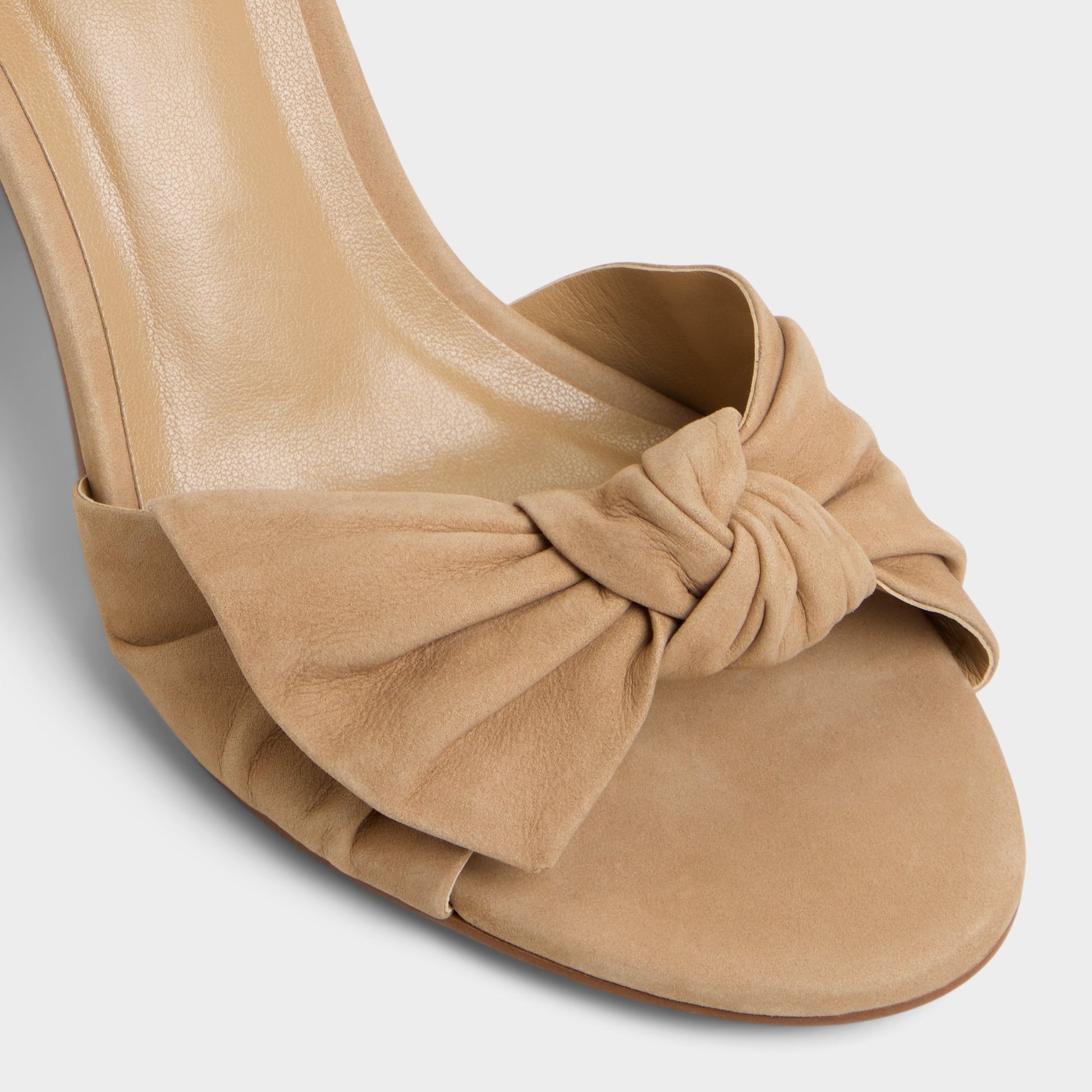 Close-up of the Other Green Angelknot Strappy heeled sandal