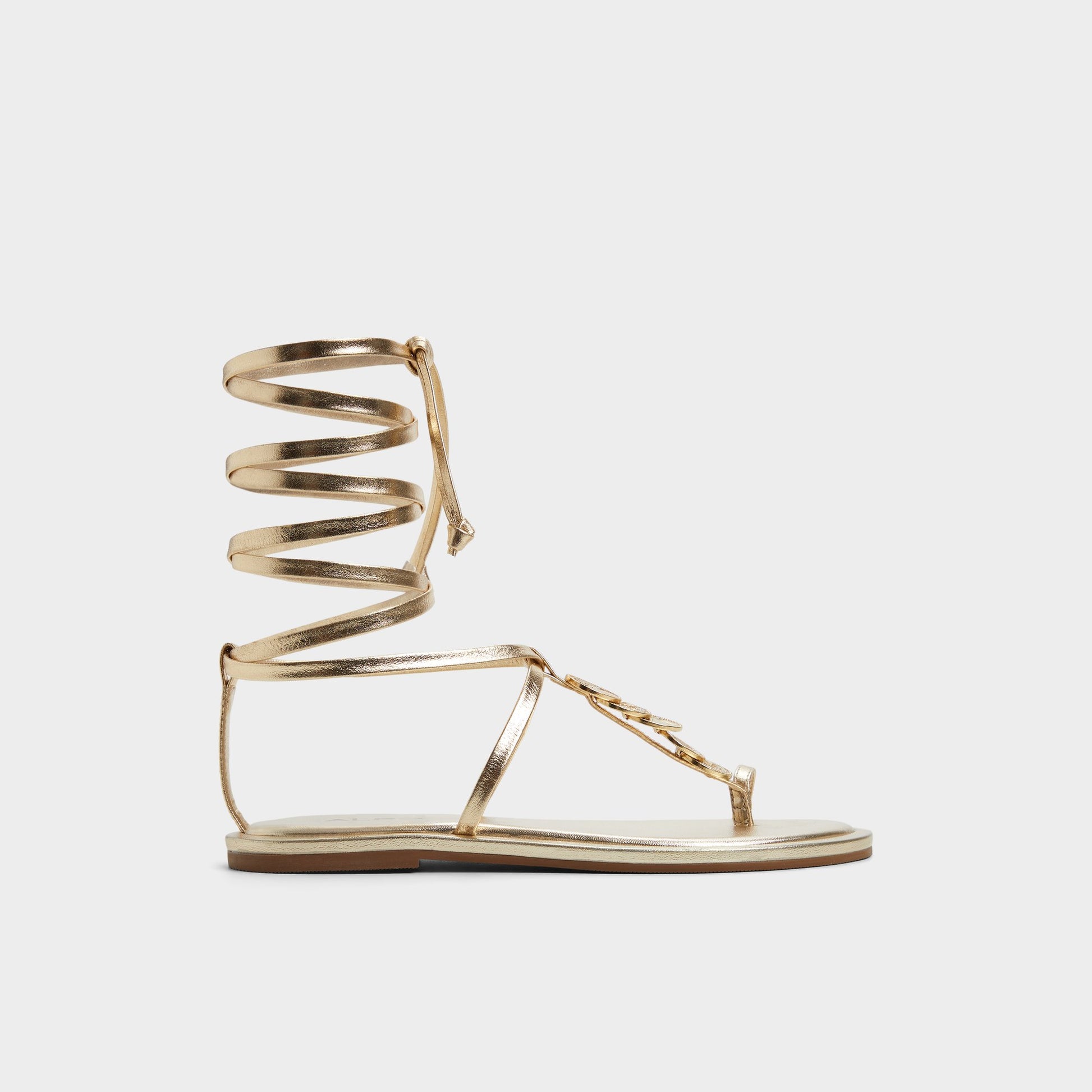 Main View of Gold Artemisa T-strap sandal for Womens