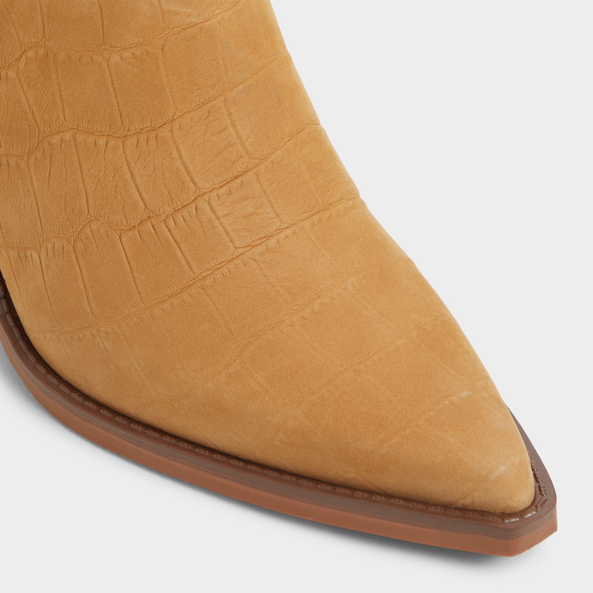 Close-up of the Butterscotch Nevada Over-the-knee western boot