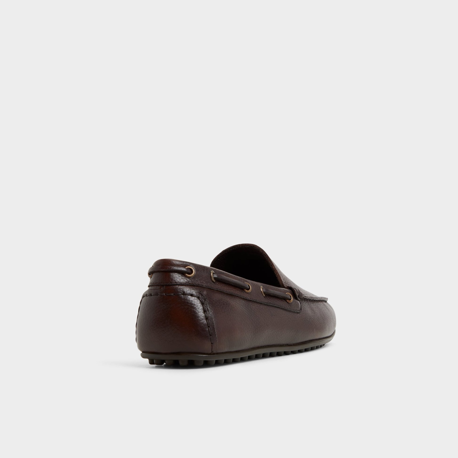Three-quarter angle of Dark brown Horton-in Driving shoe's back side