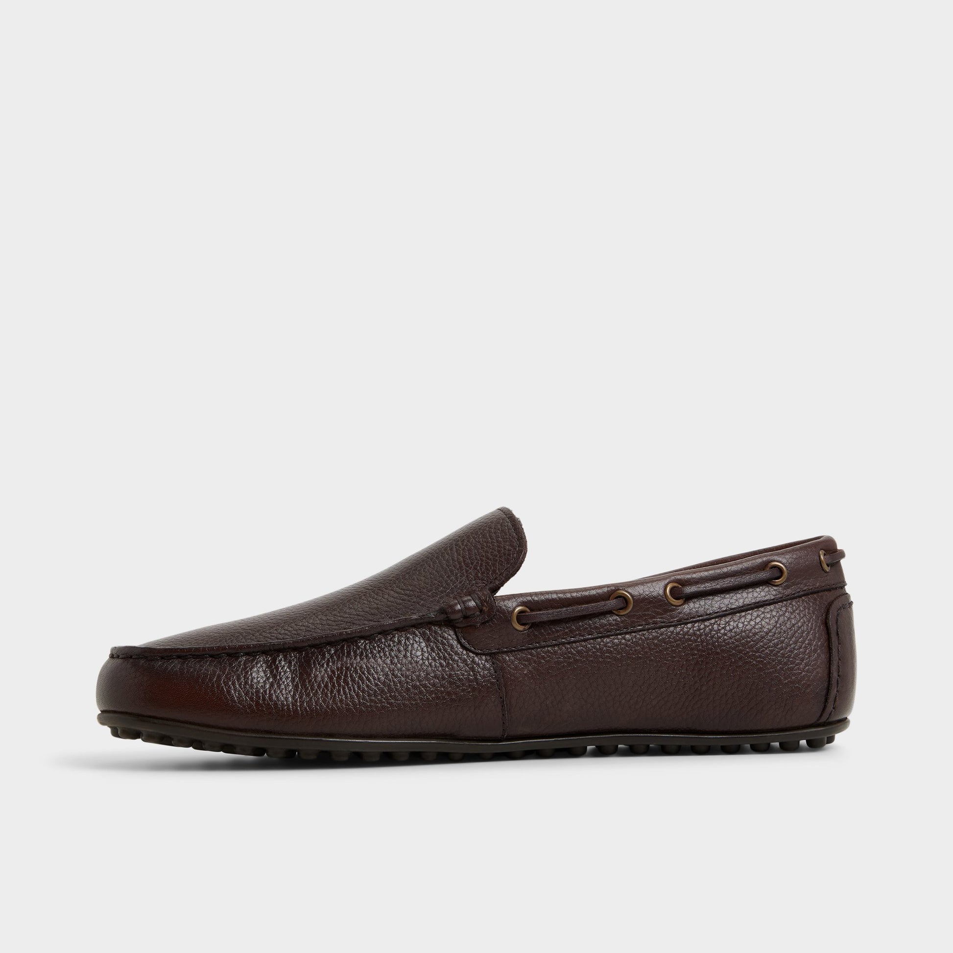 Side view of Dark brown Horton-in Driving shoe