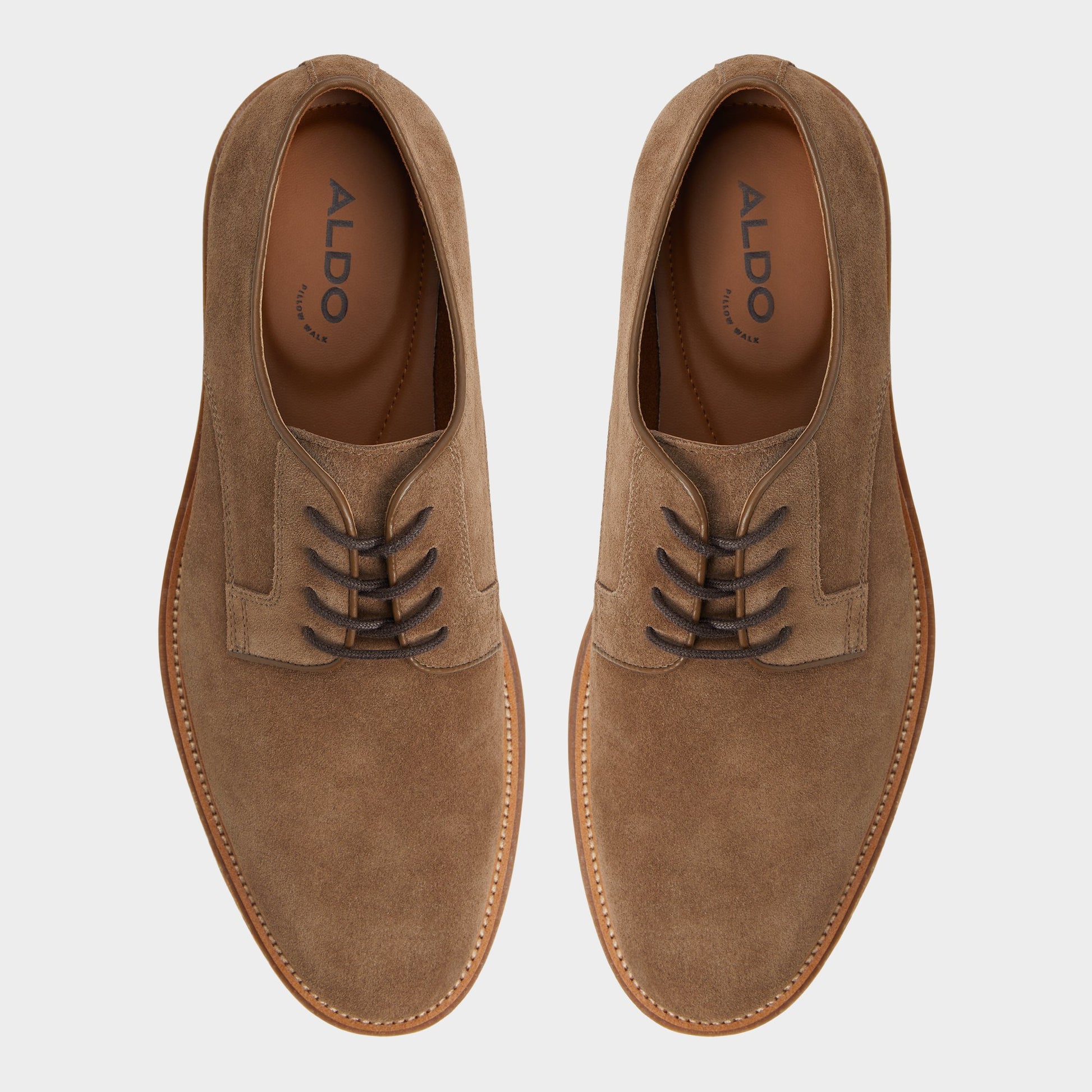 Top-down view of the Dark Brown Raiden Derby shoe