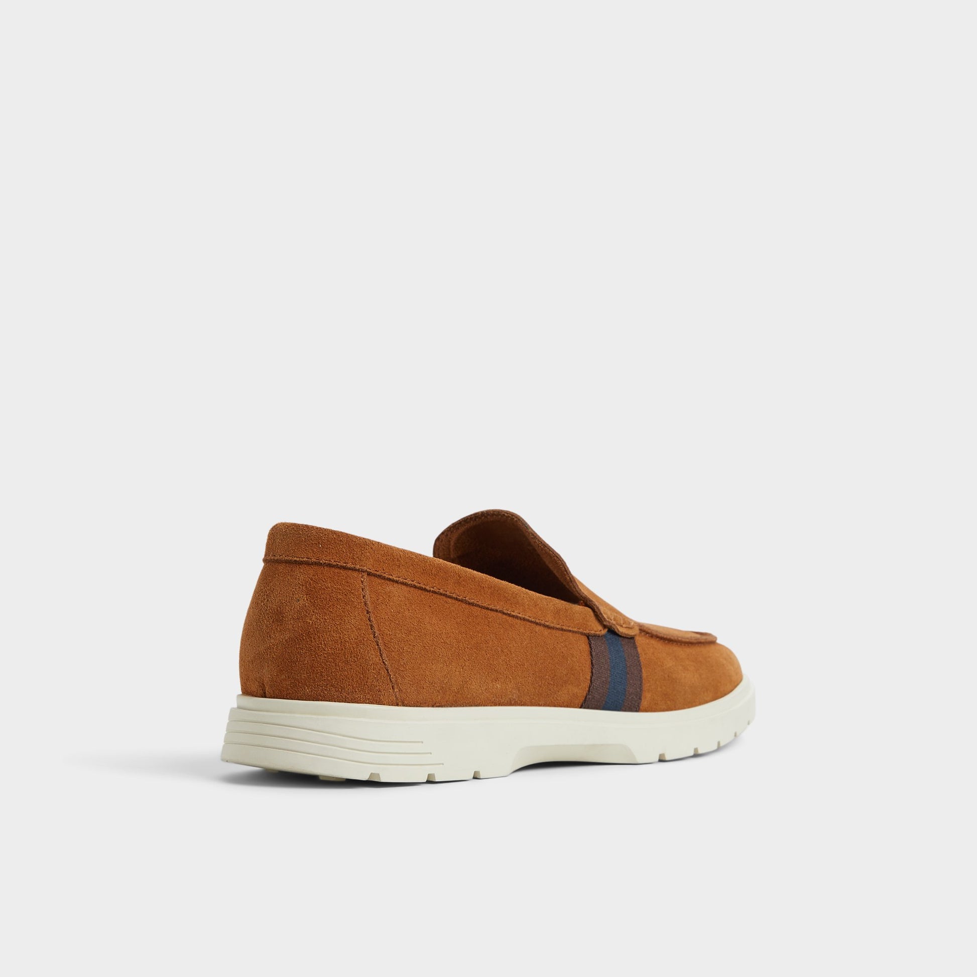 Three-quarter angle of Medium brown Odis Loafer's back side