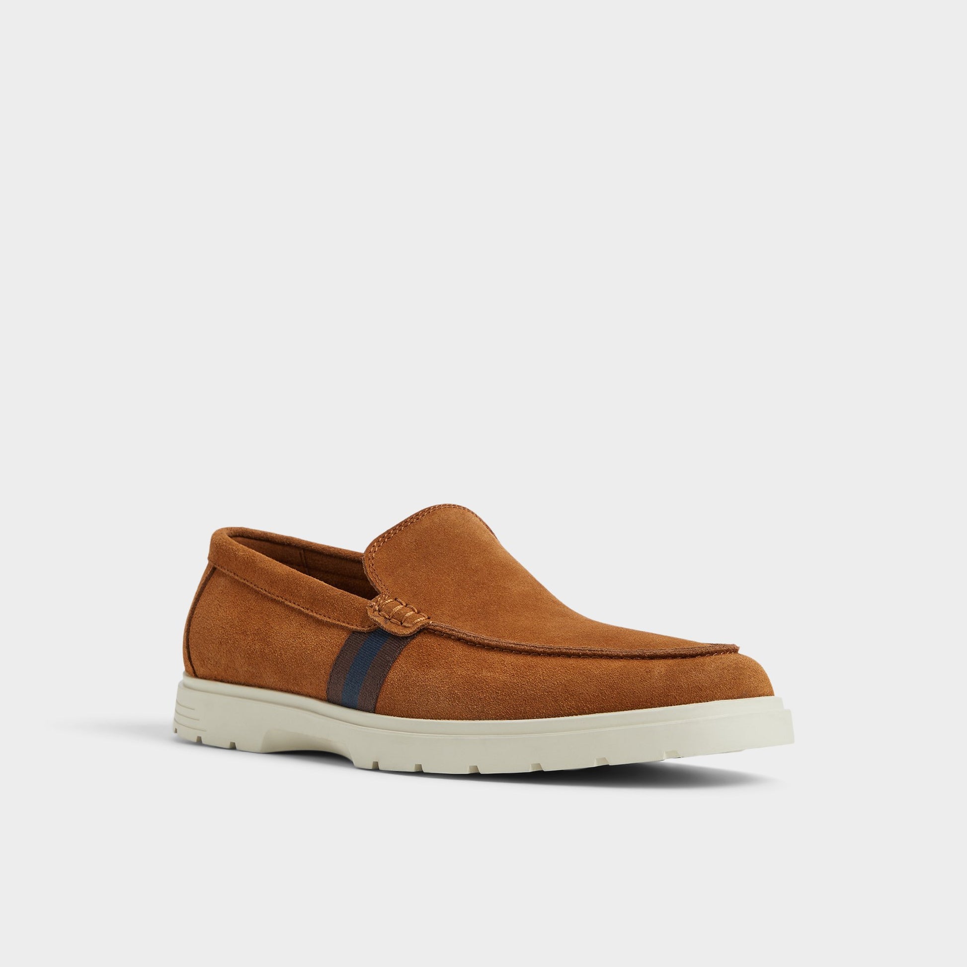 Three-quarter angle of Medium brown Odis Loafer's front side