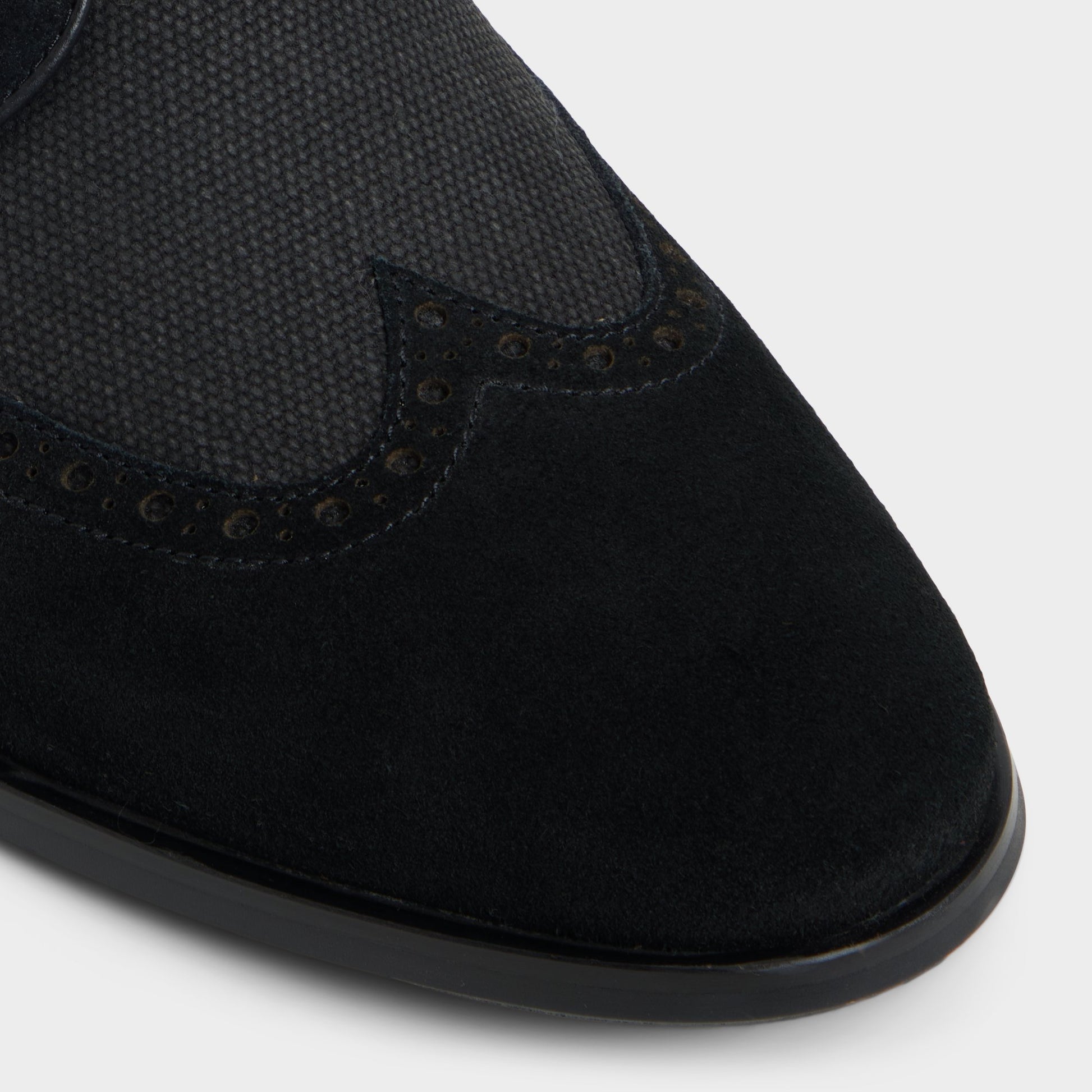 Close-up of the Open Black Sargasso Oxford shoe
