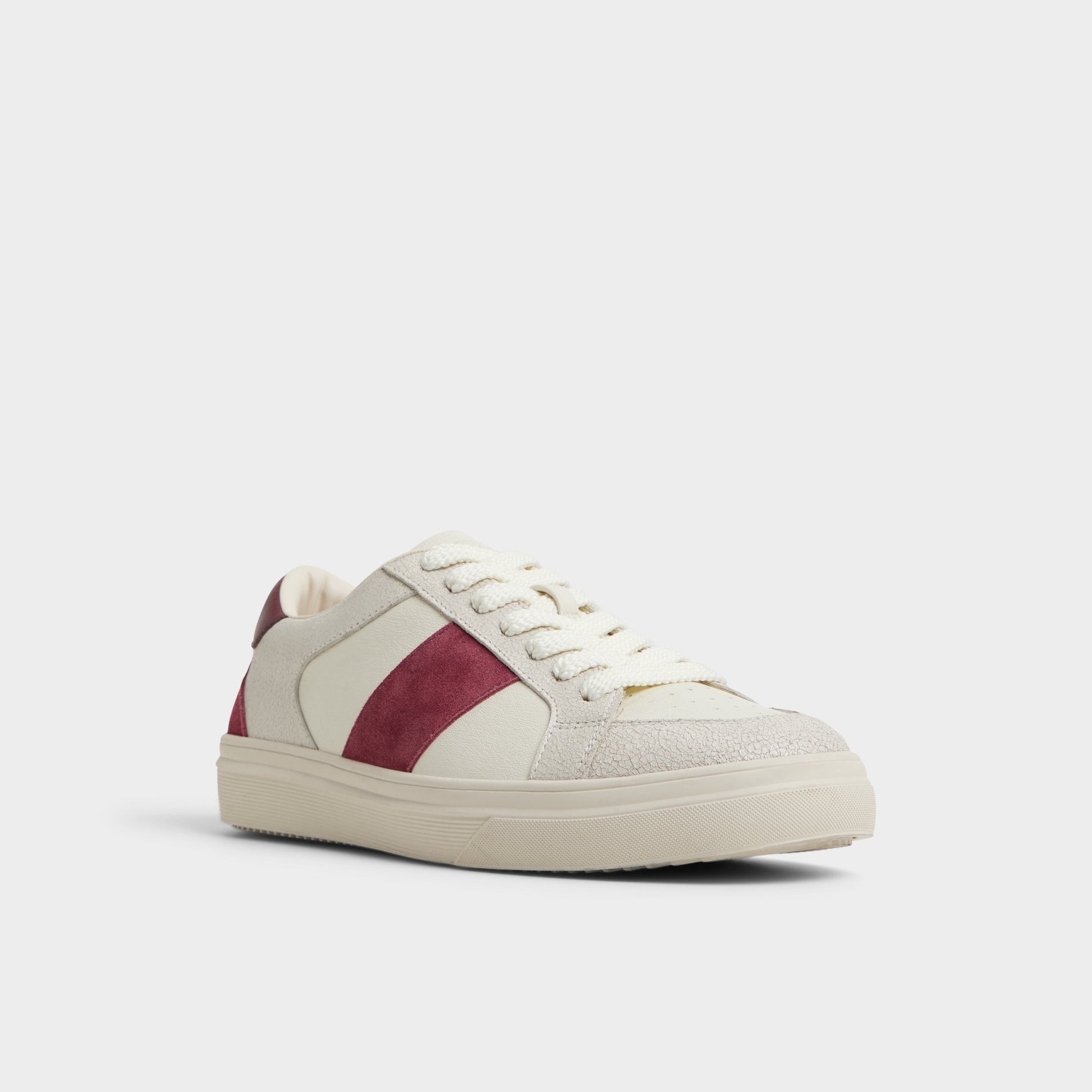 Three-quarter angle of Other White Braxton Low top sneaker's front side