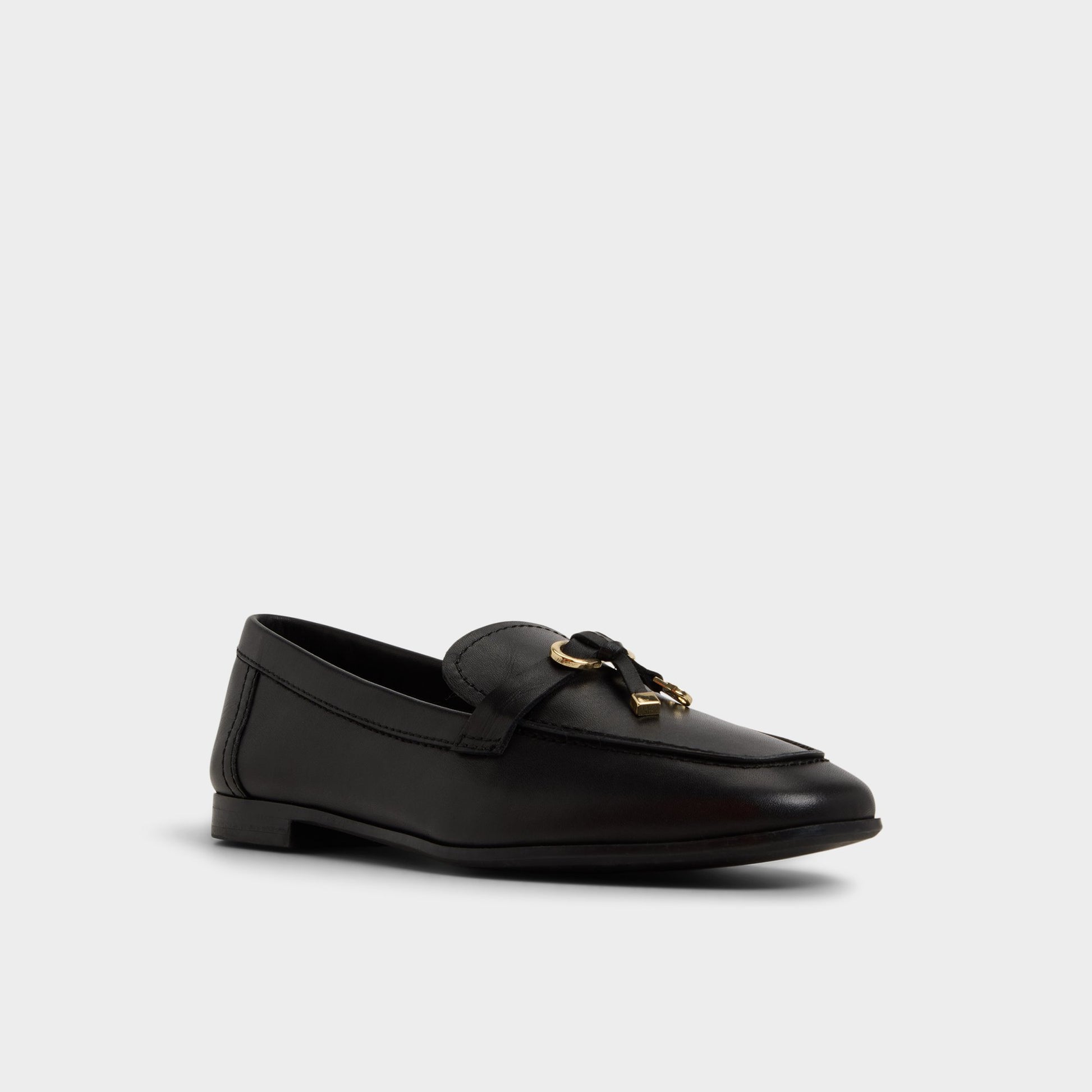 Three-quarter angle of Black Ybilide Loafer's front side