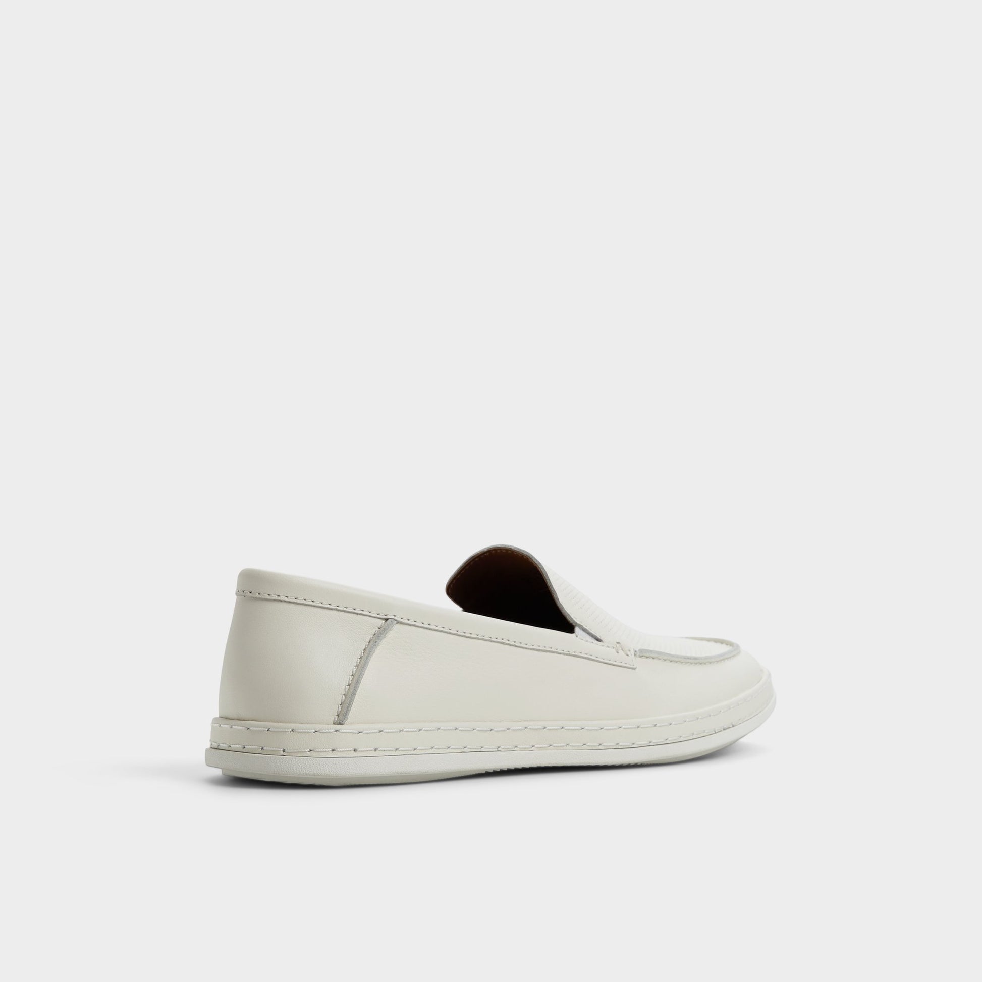 Three-quarter angle of Other White Arlow Loafer's back side