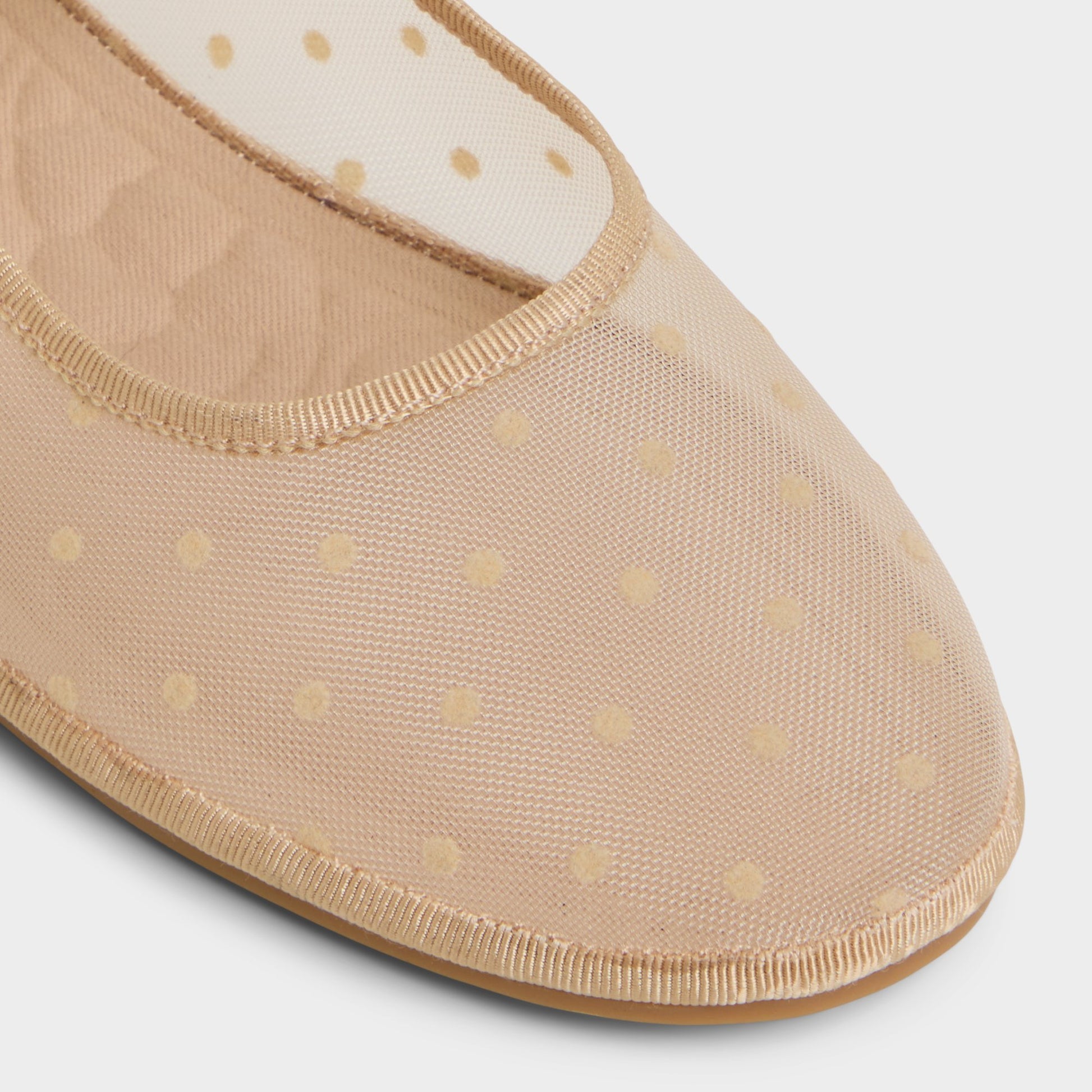 Close-up of the Beige Laramie Ballerina
