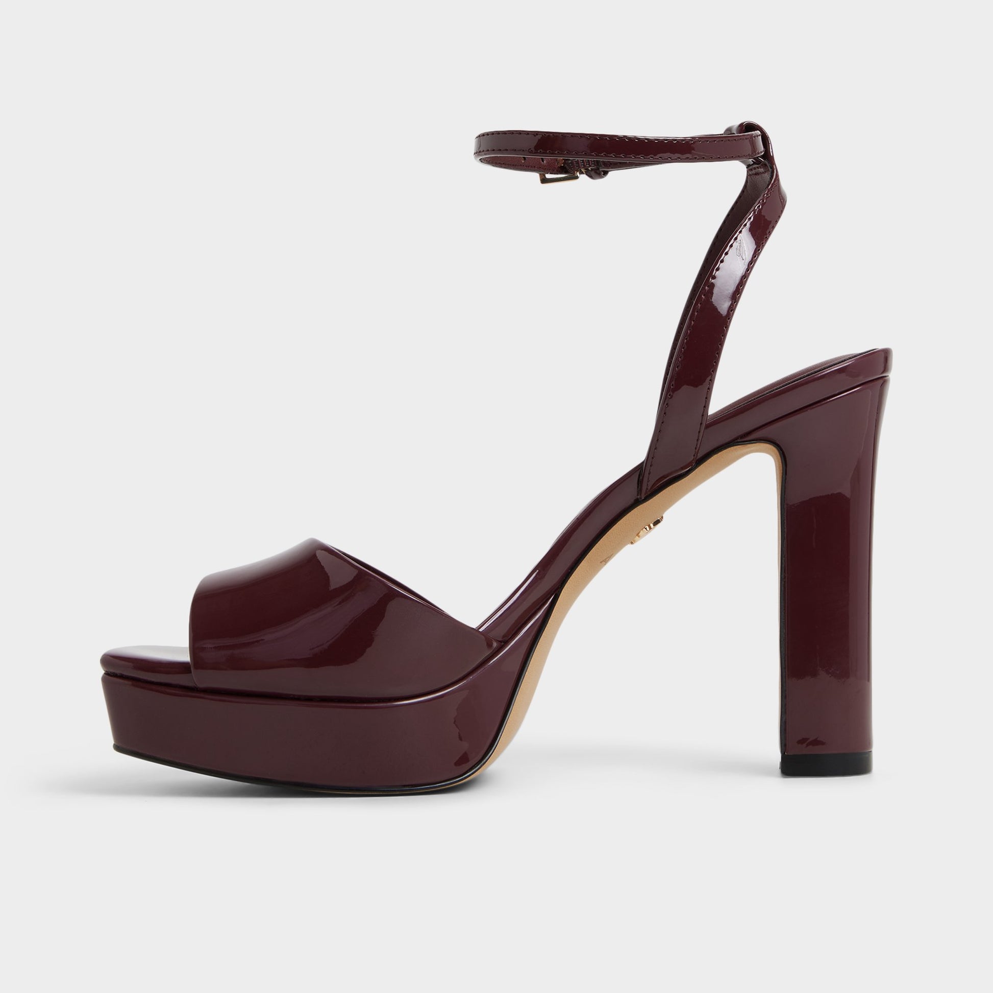 Side view of Bordo Chicgleam Heeled sandal