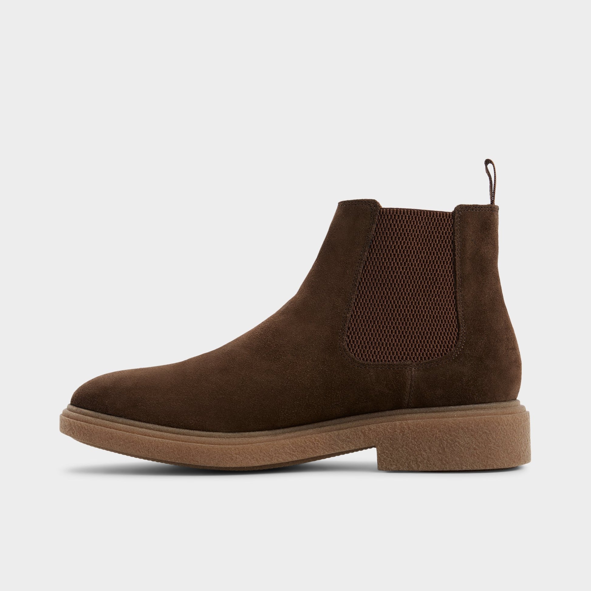 Side view of Light brown Zeddy Chelsea boot