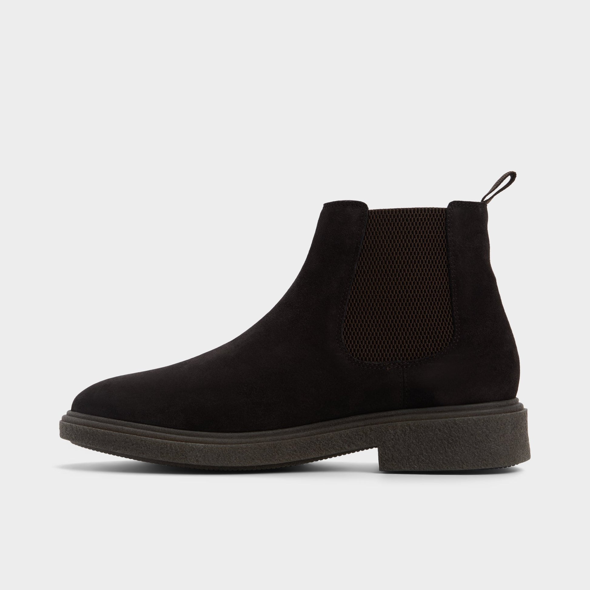 Side view of Dark brown Zeddy Chelsea boot