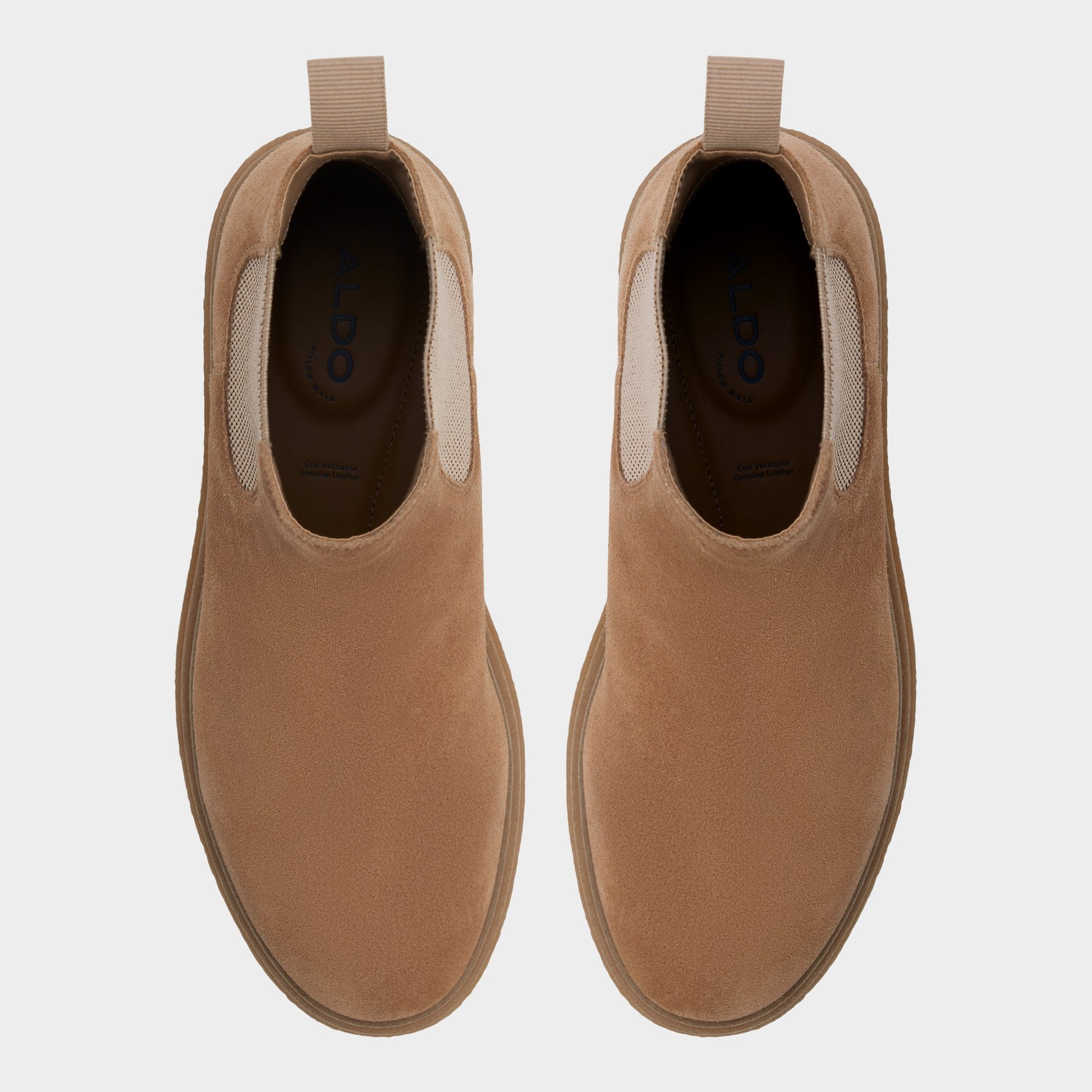 Top-down view of the Wheat Zeddy Chelsea boot