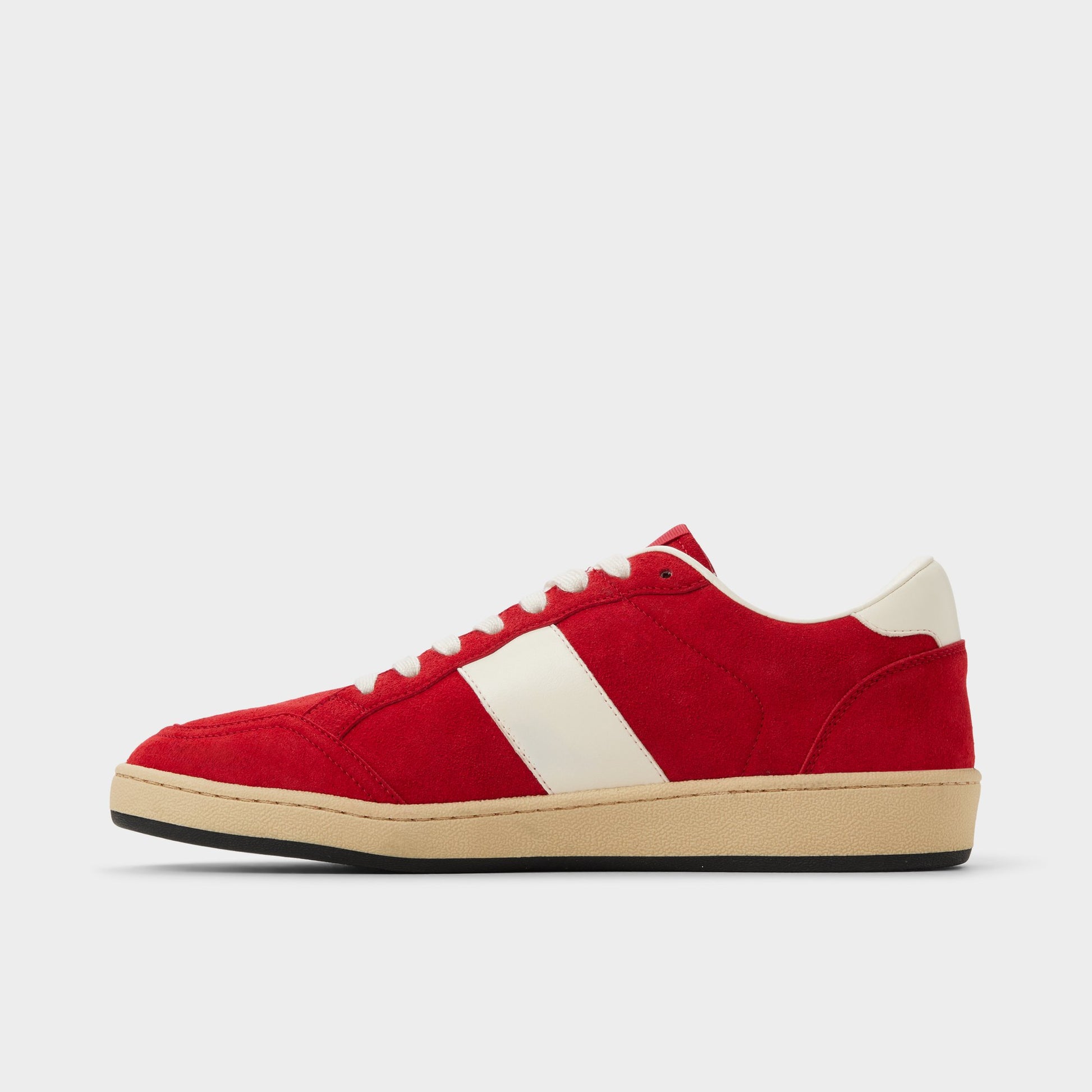 Side view of Red Roscoe Low top sneaker