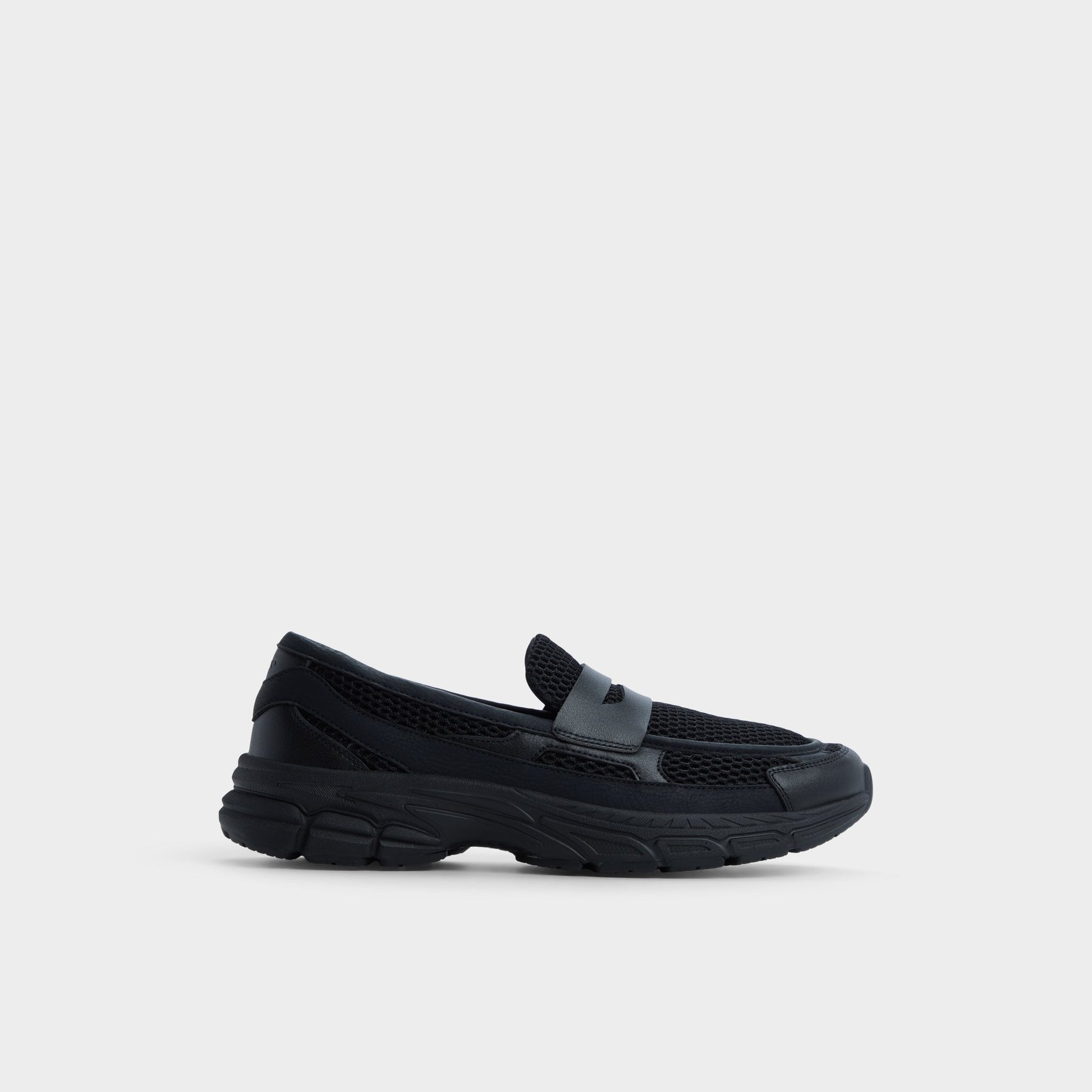Main View of Black Loafersnkr Slip-on sneaker for Mens