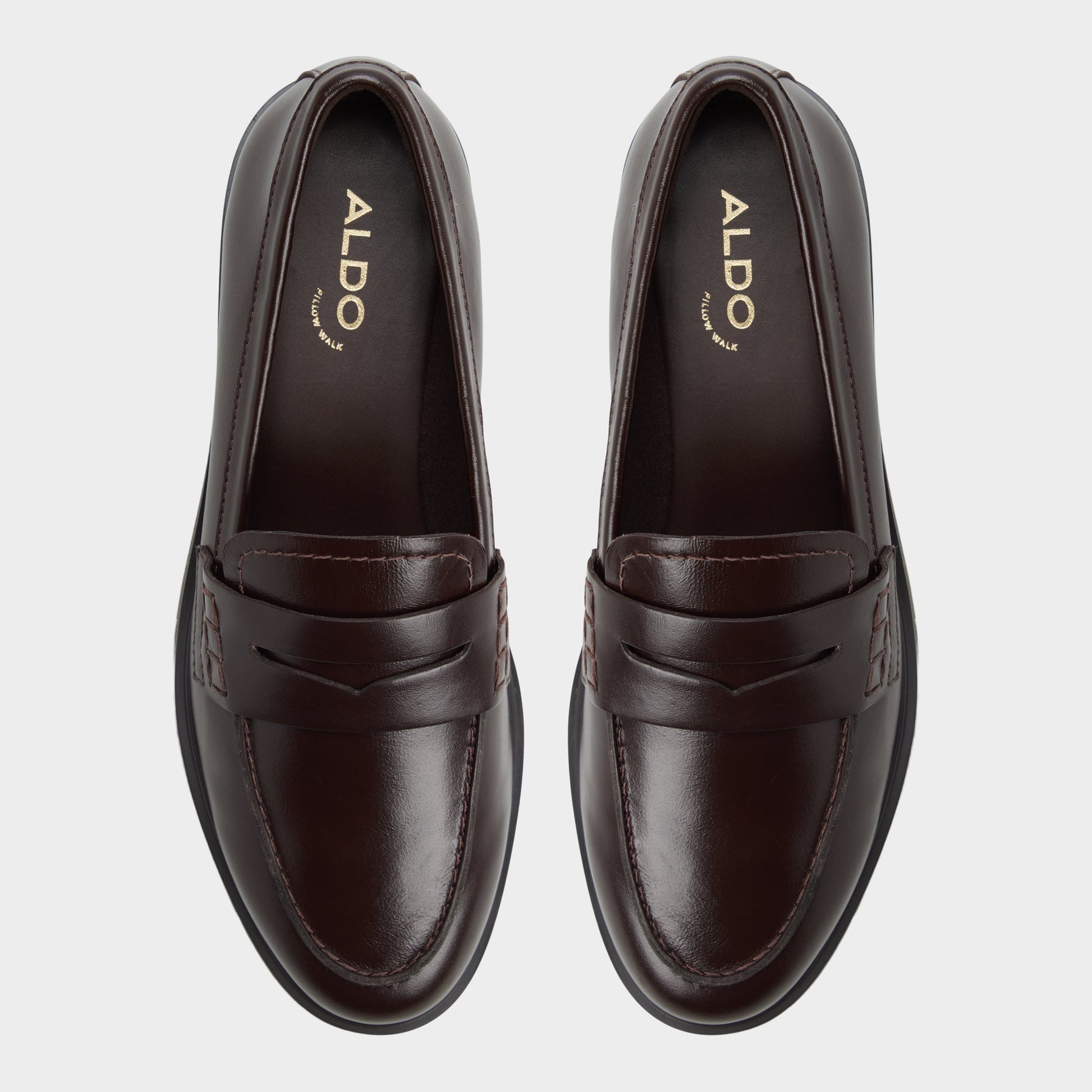 Top-down view of the Medium Brown Lededanten Loafer