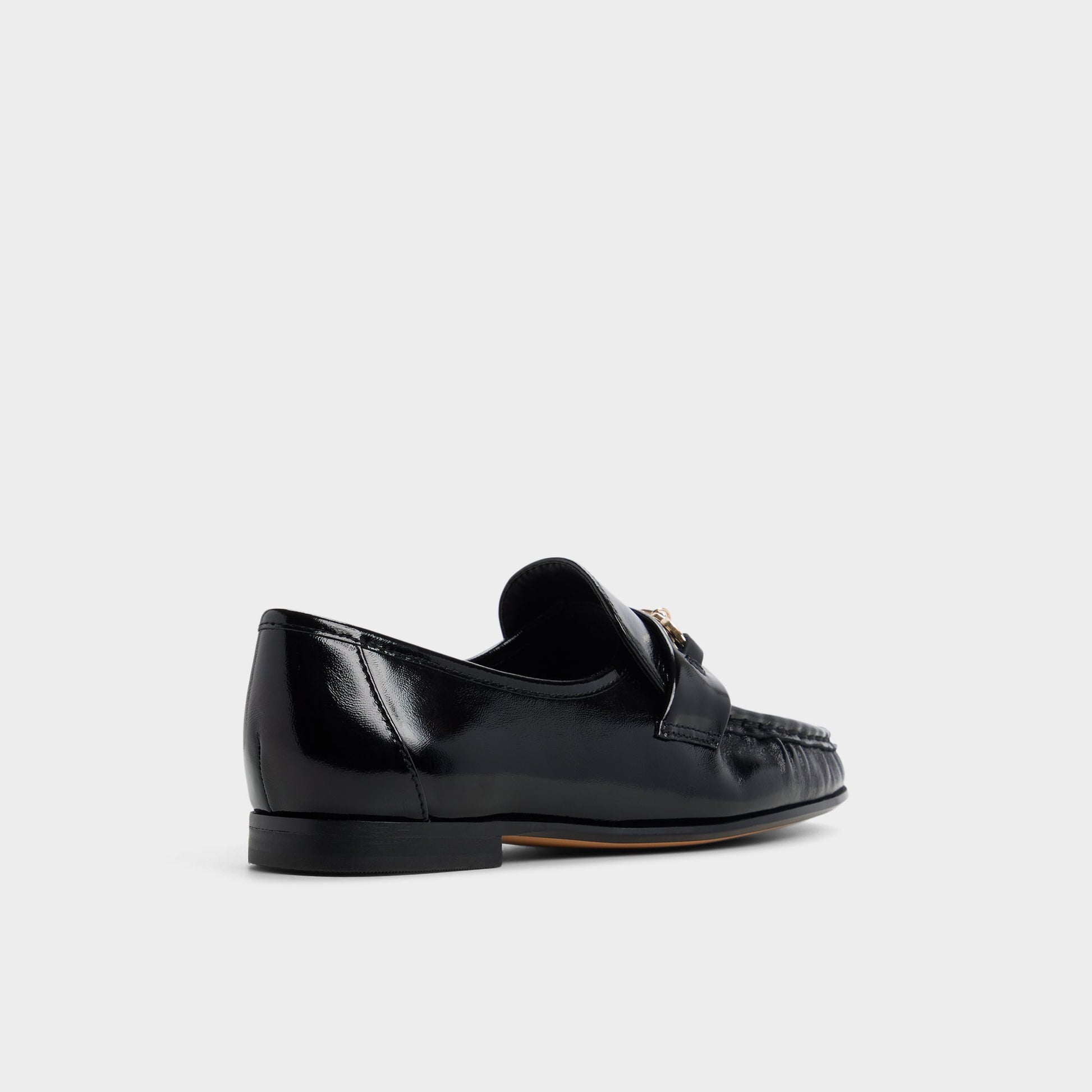 Three-quarter angle of Black Verillon Loafer's back side