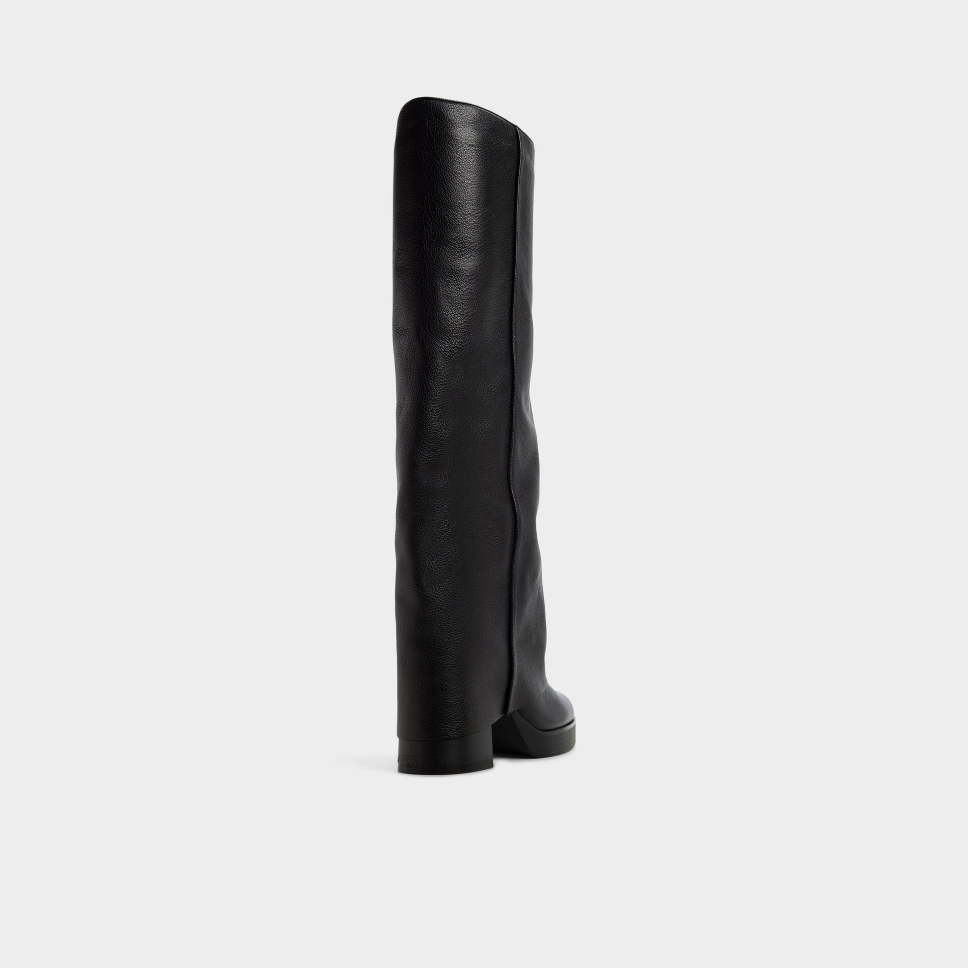 Three-quarter angle of Black Maeveh Knee-high boot's back side