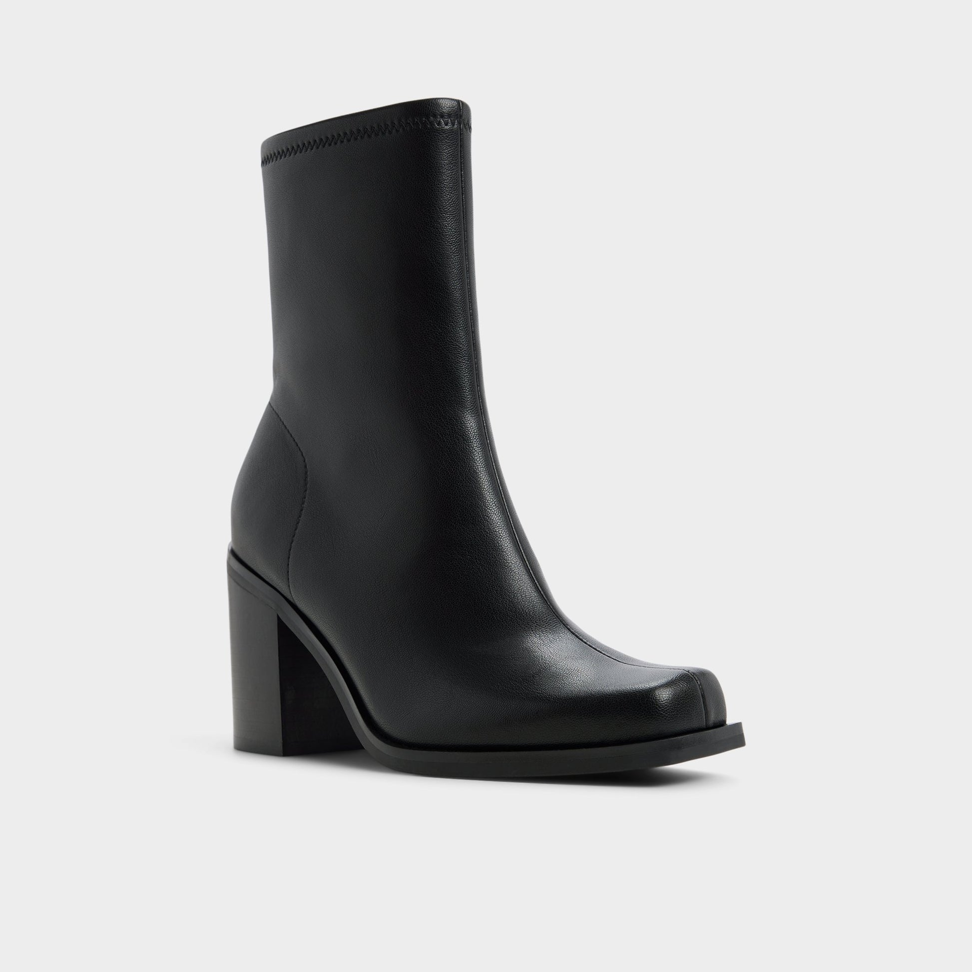 Three-quarter angle of Black Joma Ankle boot's front side