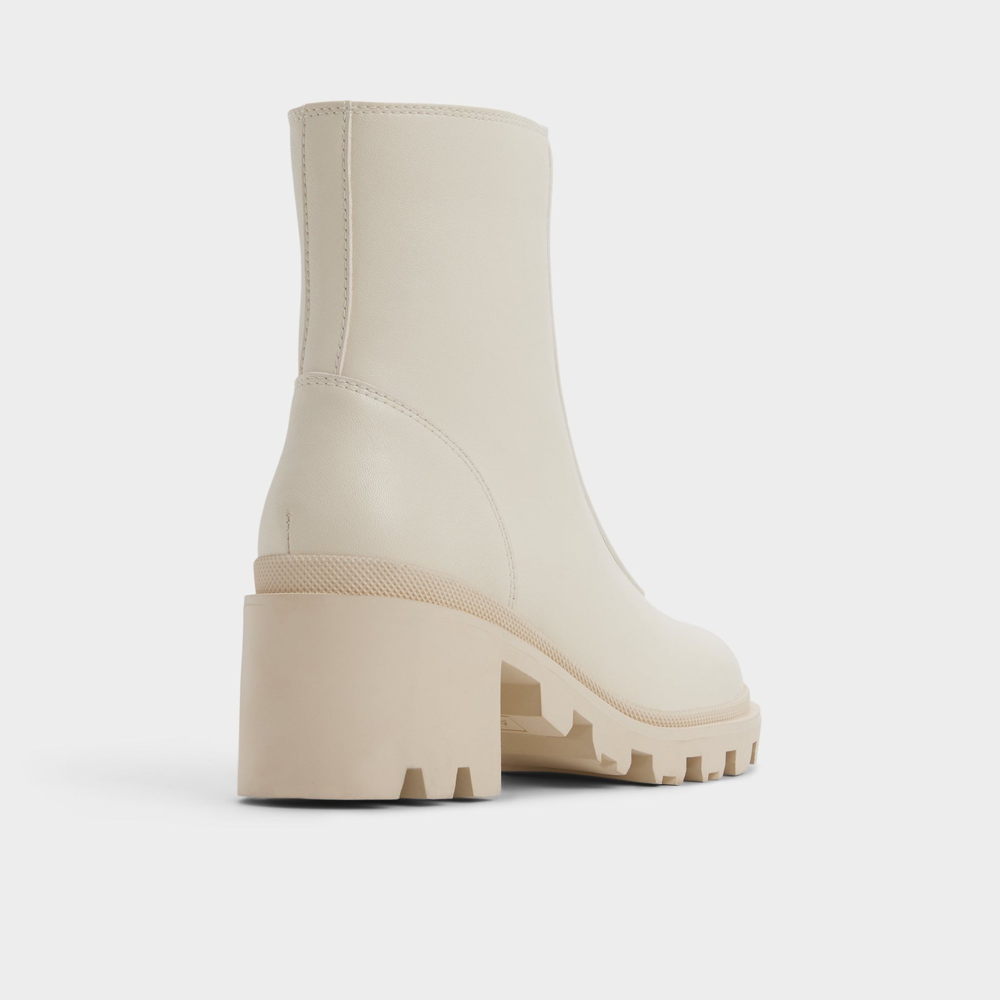 Three-quarter angle of Other white Merielle Ankle boot's back side