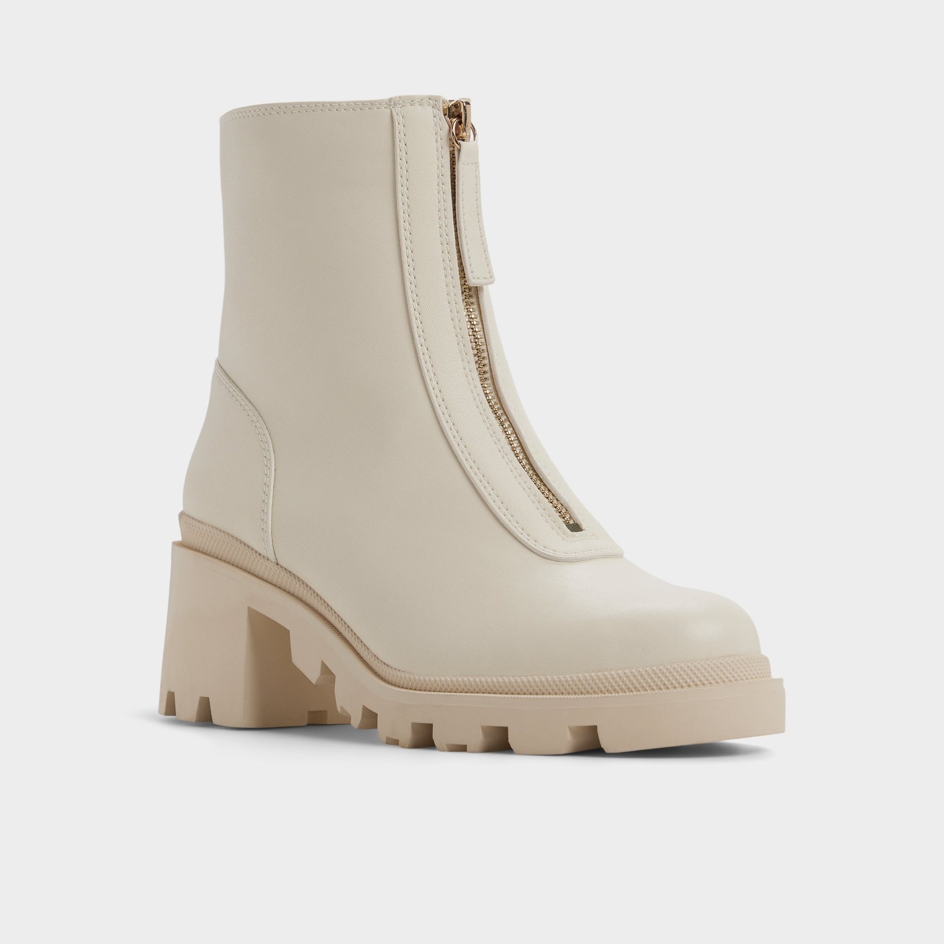 Three-quarter angle of Other white Merielle Ankle boot's front side