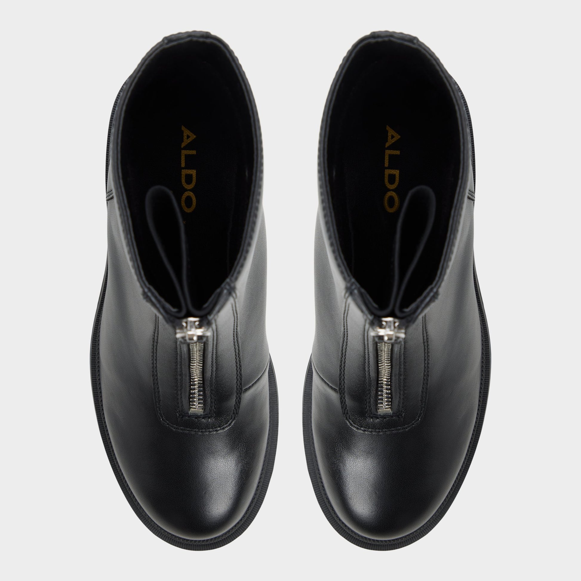 Top-down view of the Black Merielle Ankle boot