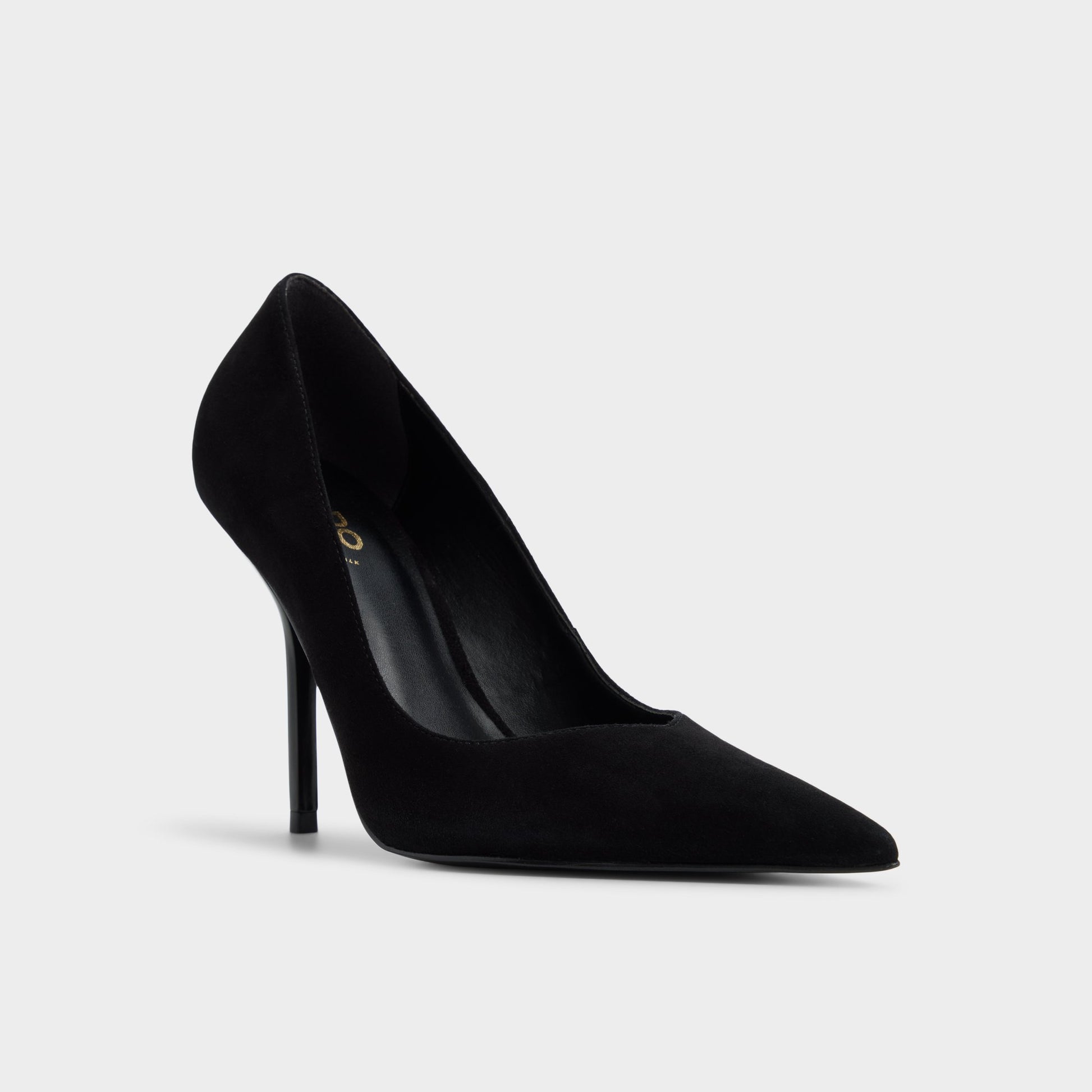 Three-quarter angle of Black Emelie Pump's front side