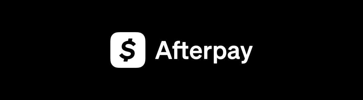 Afterpay logo on a black background
