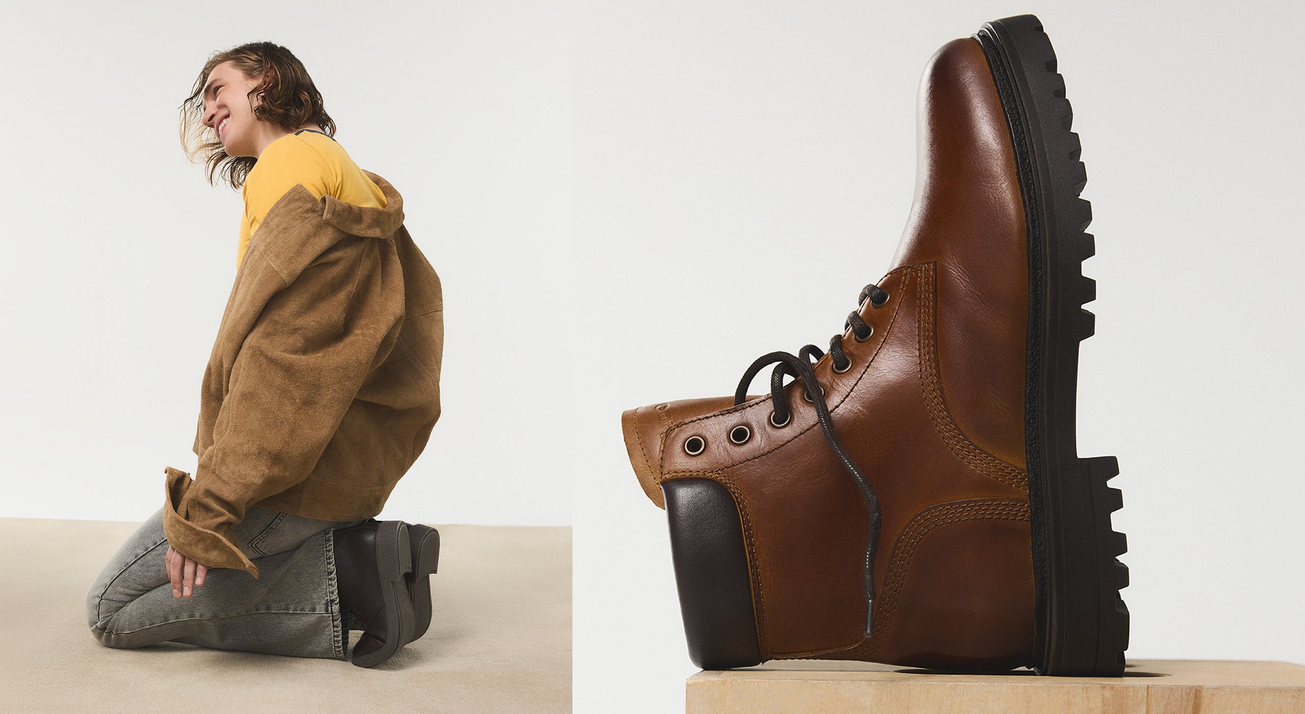 Cluster of men's black boots