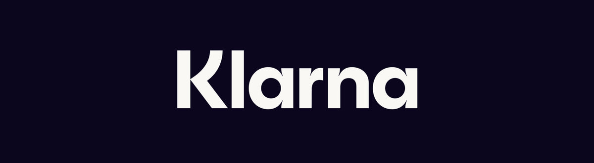 Klarna logo on a black background