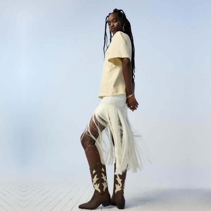 Women's brown Nebraska western boots