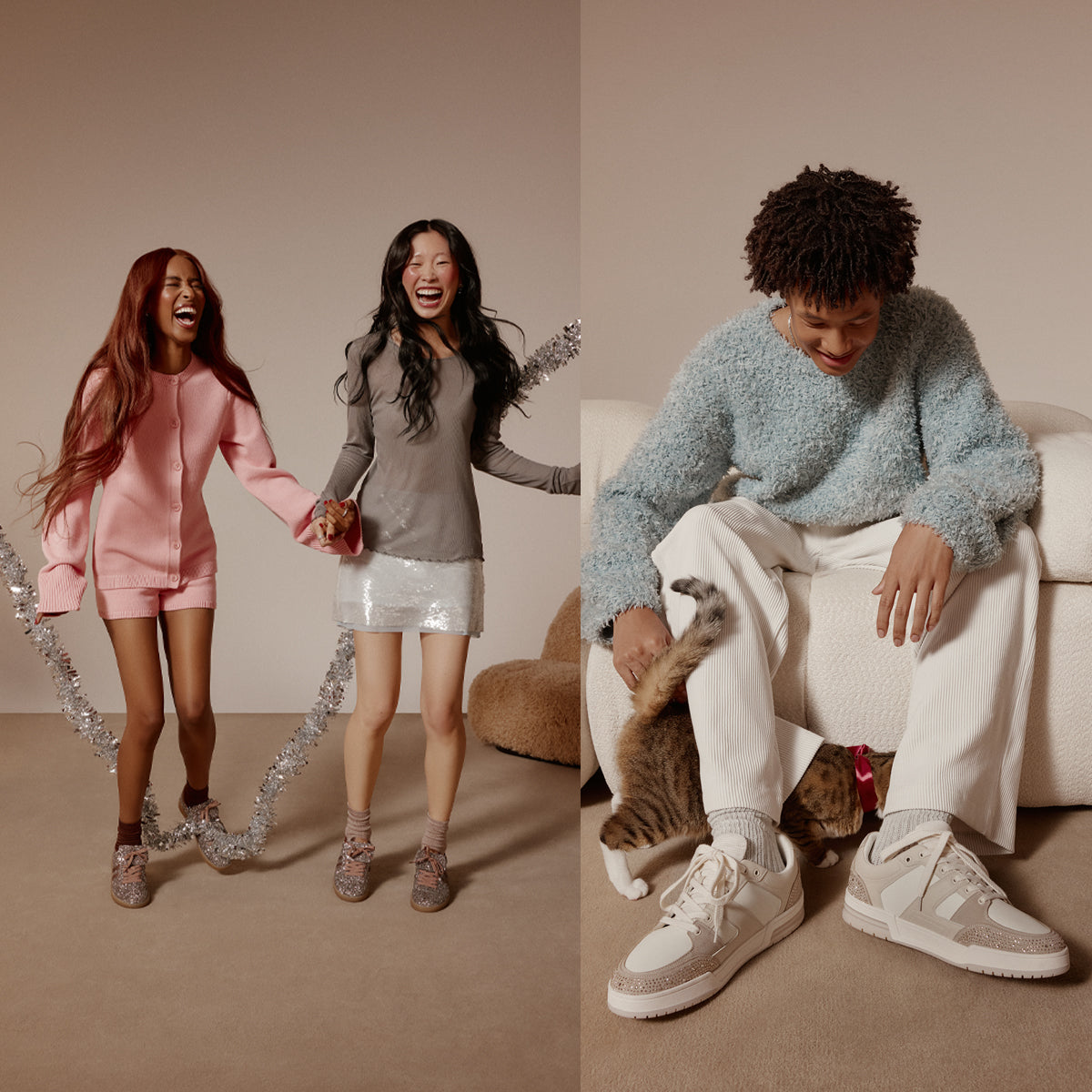 Sneakers avec paillettes pour femmes et hommes