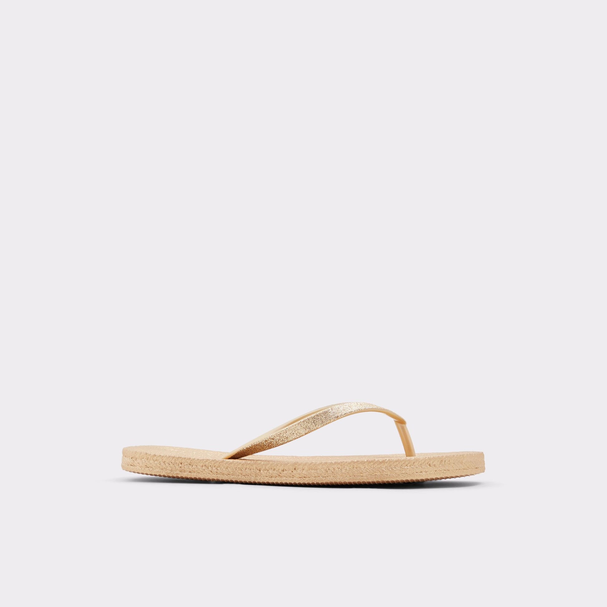 Main View of Gold Aloomba Flip flop for Womens