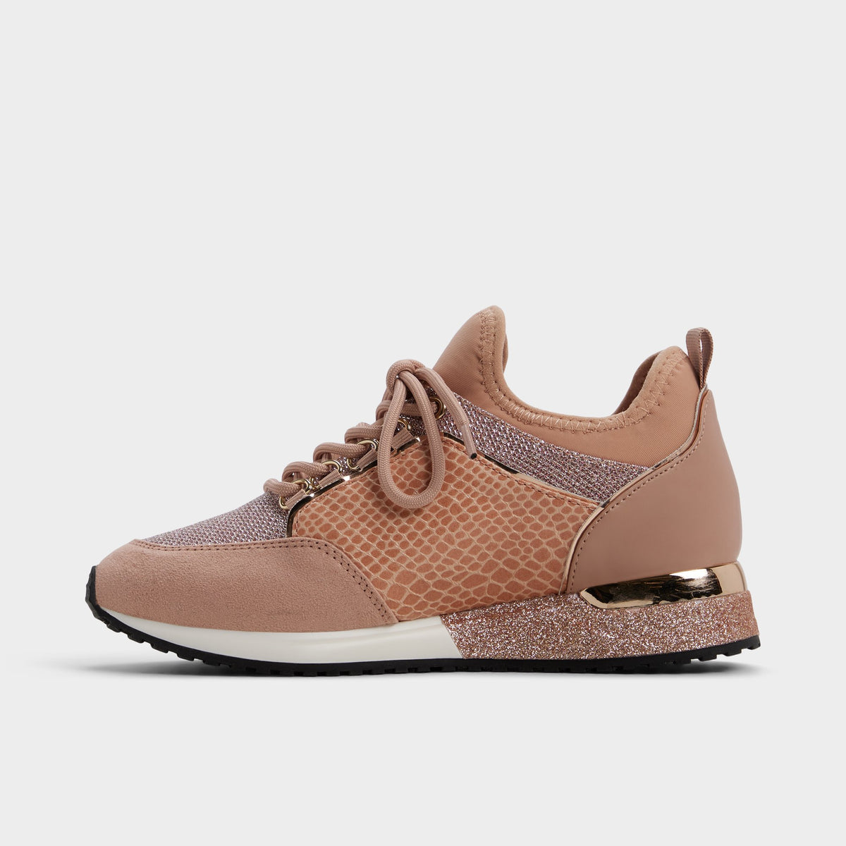 Side view of Rose gold Courtwood Sneaker