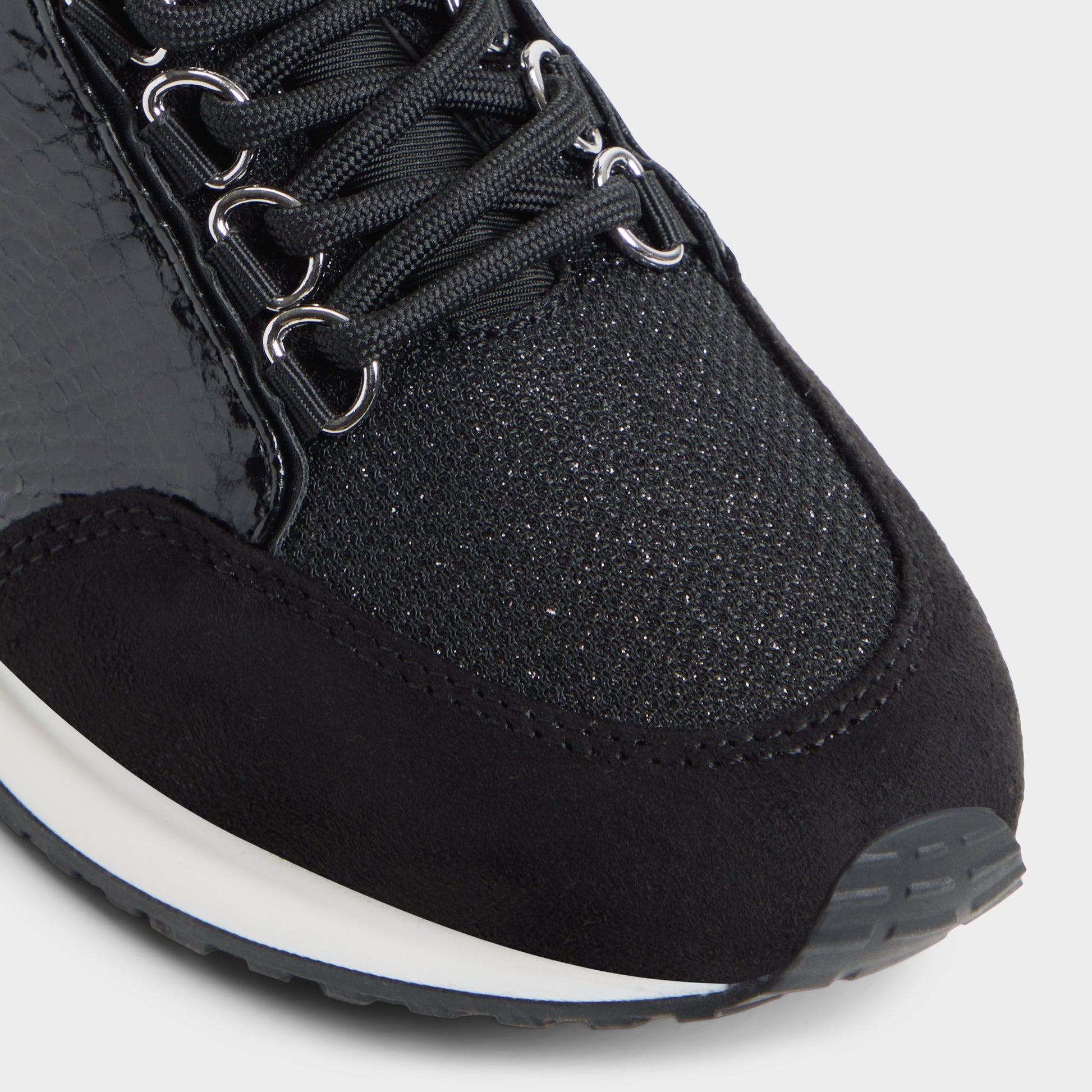 Close-up of the Black Courtwood Sneaker