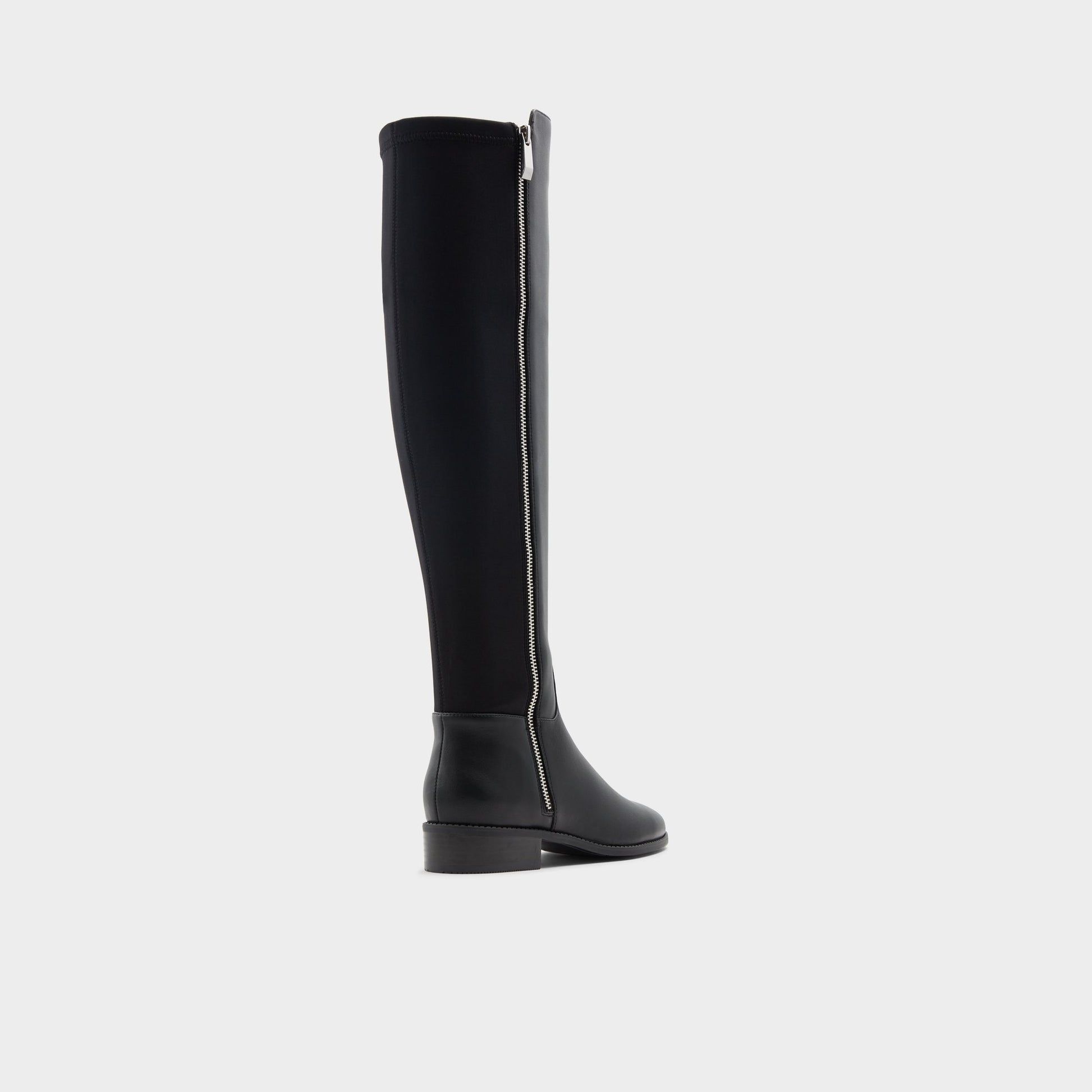 Three-quarter angle of Black Aahliyah Knee-high boot's back side