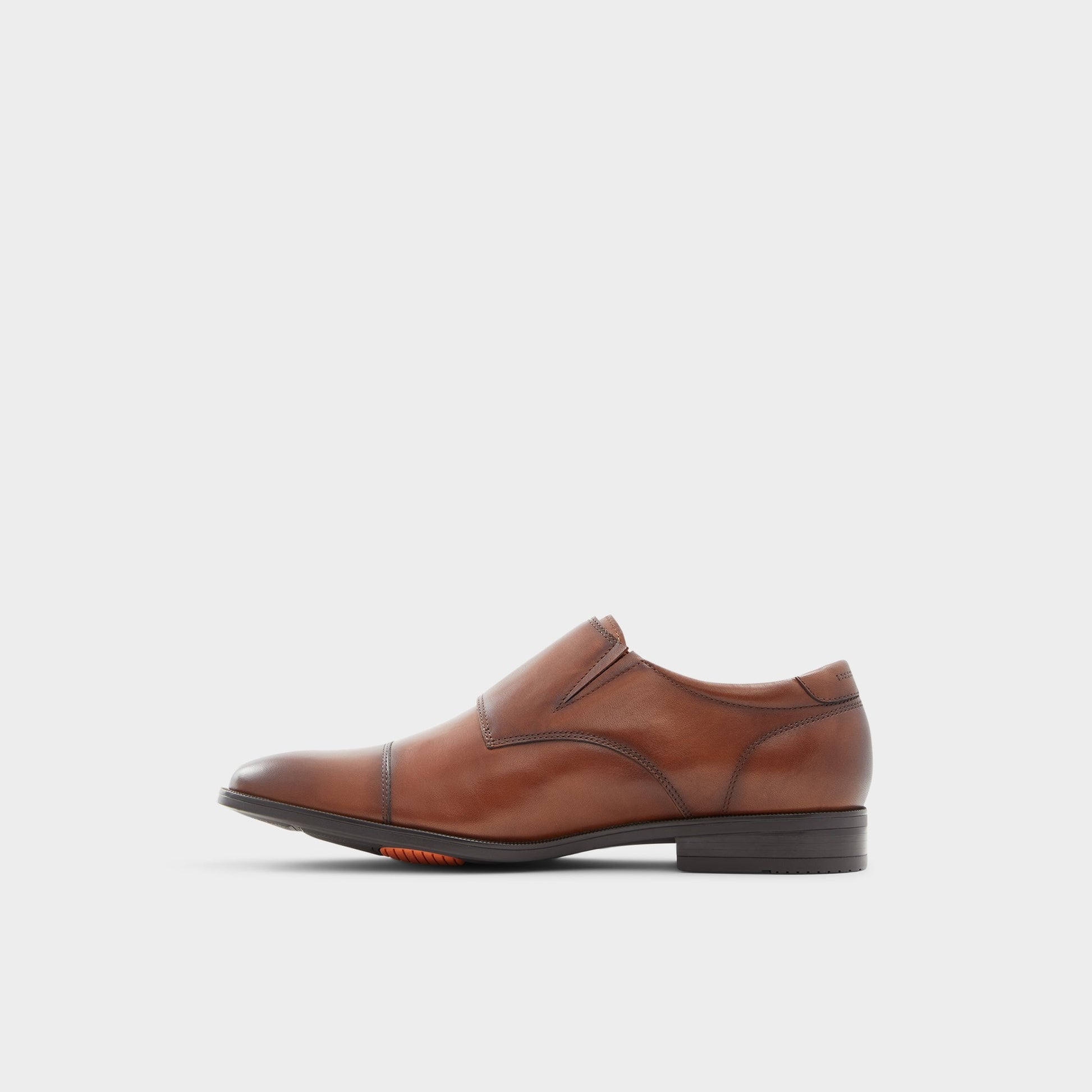 Vue latérale de Cognac Holtlanflex Mocassin double boucle