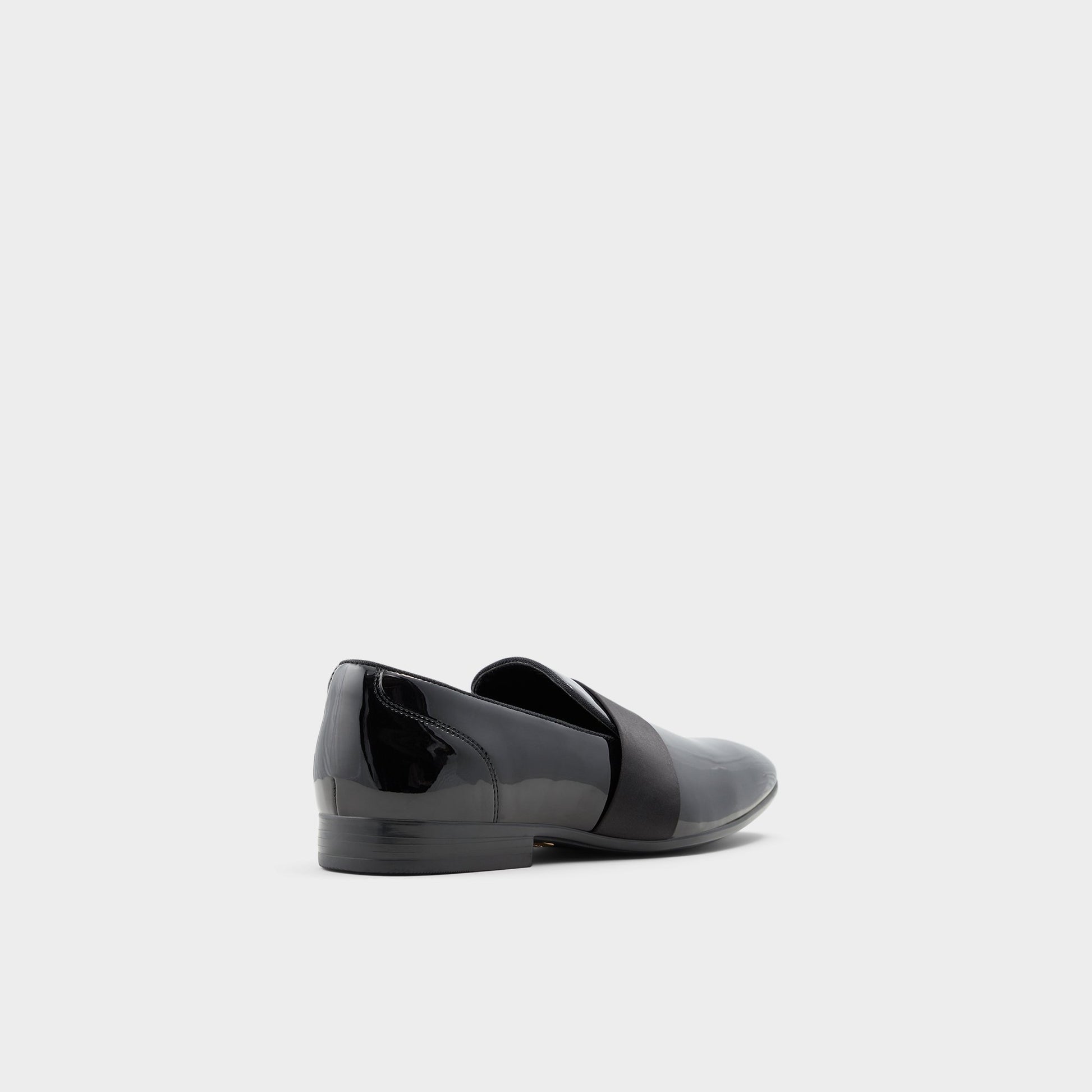 Three-quarter angle of Open Black Asaria Loafer's back side